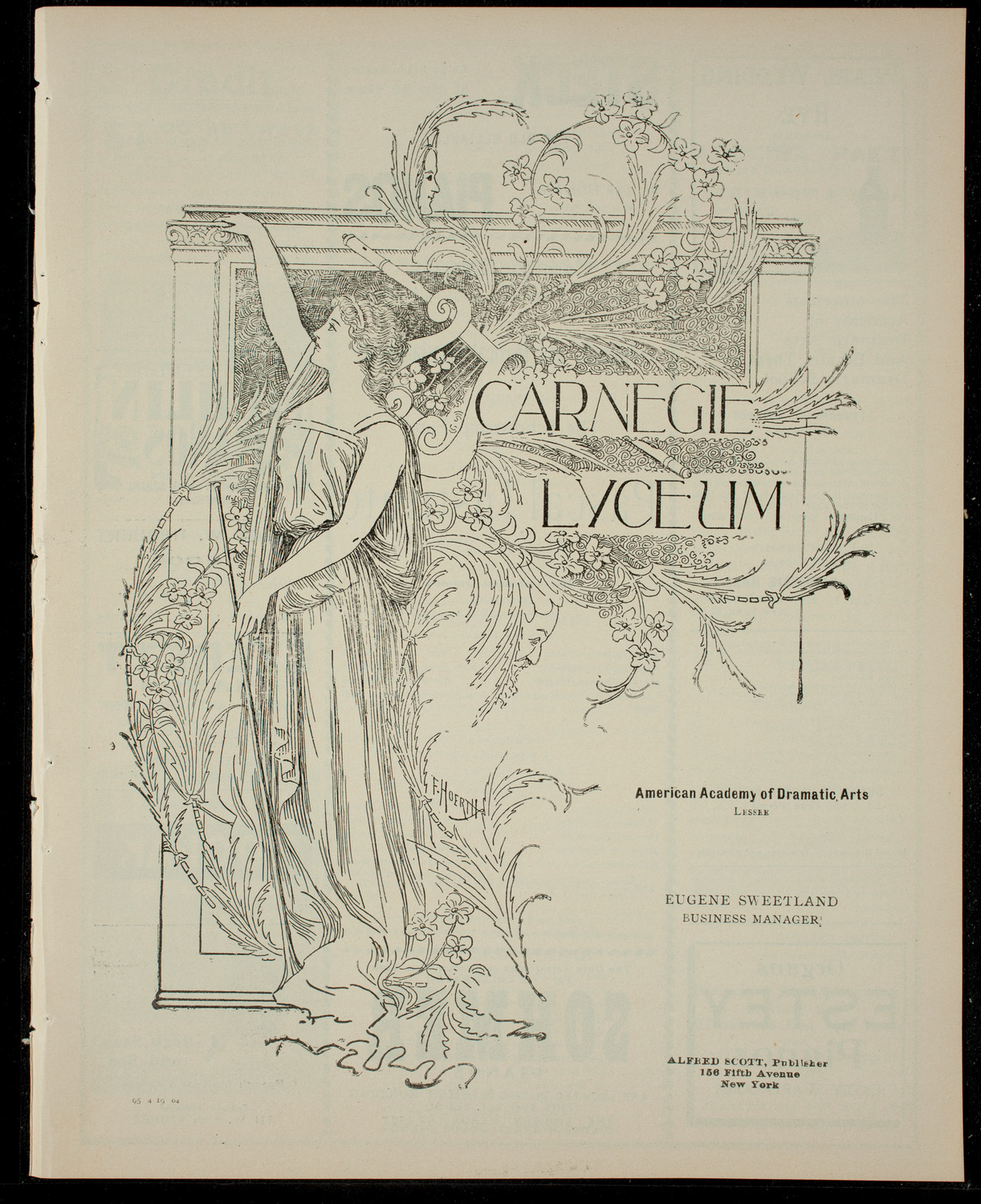 Dramatic and Musical Entertainment in Aid of The Scholarship Fund of the Pascal Institute, April 19, 1904, program page 1