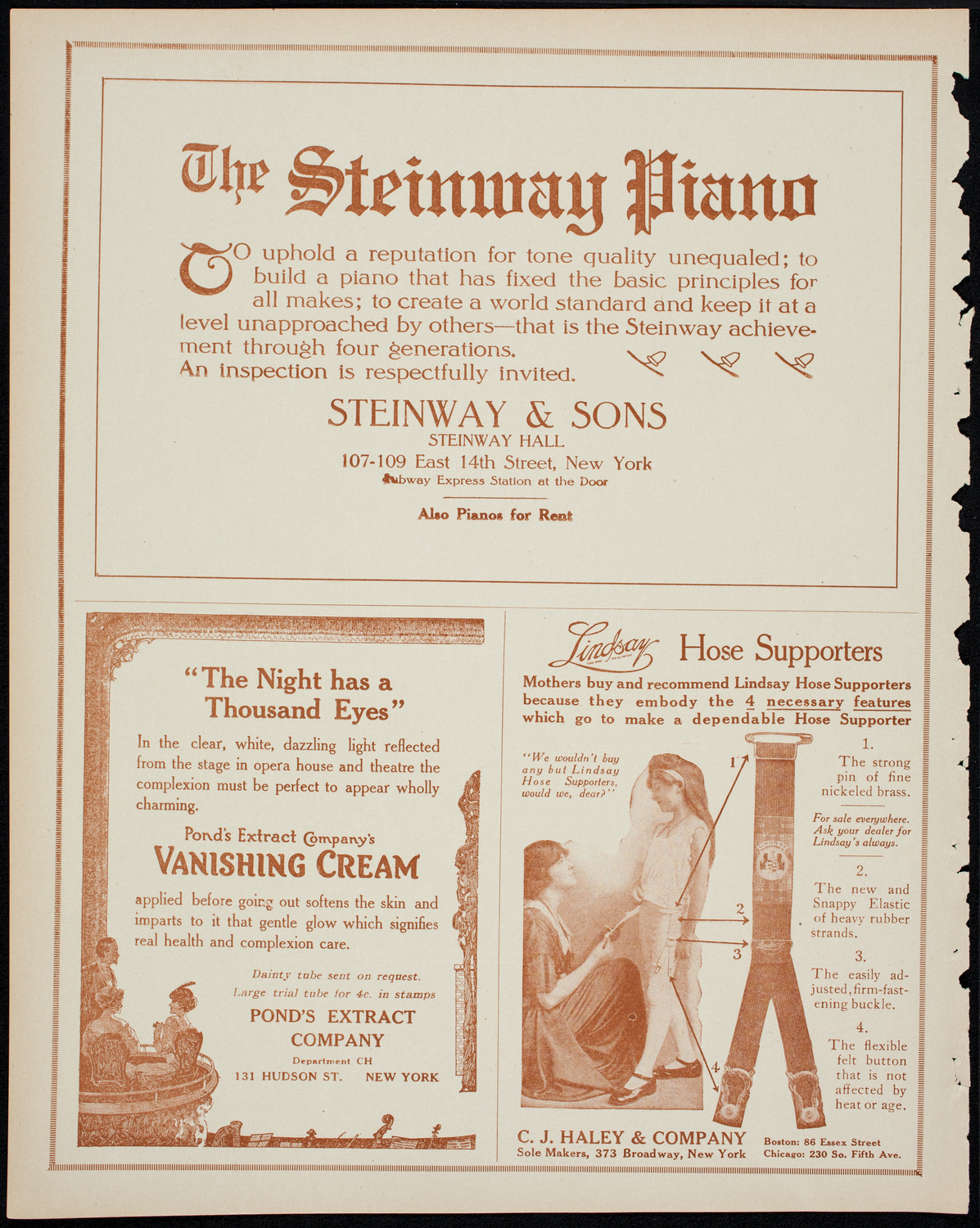 Commander Edward Evans, March 17, 1914, program page 4