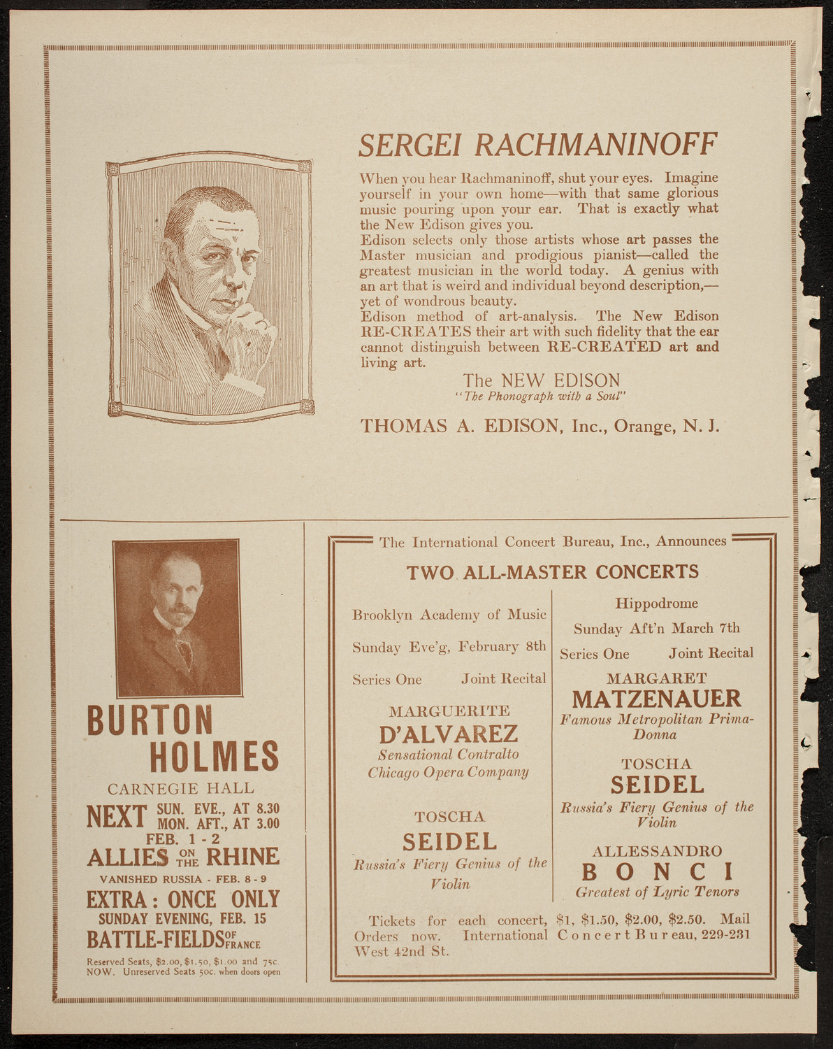 New York Symphony Orchestra, January 31, 1920, program page 2