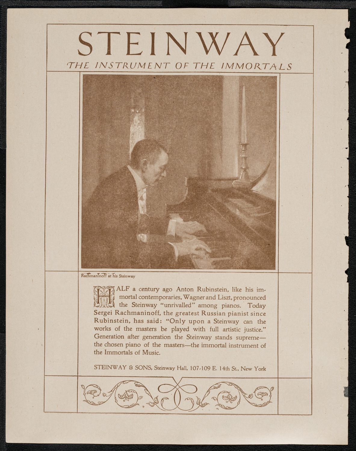 National Symphony Orchestra, March 7, 1921, program page 4