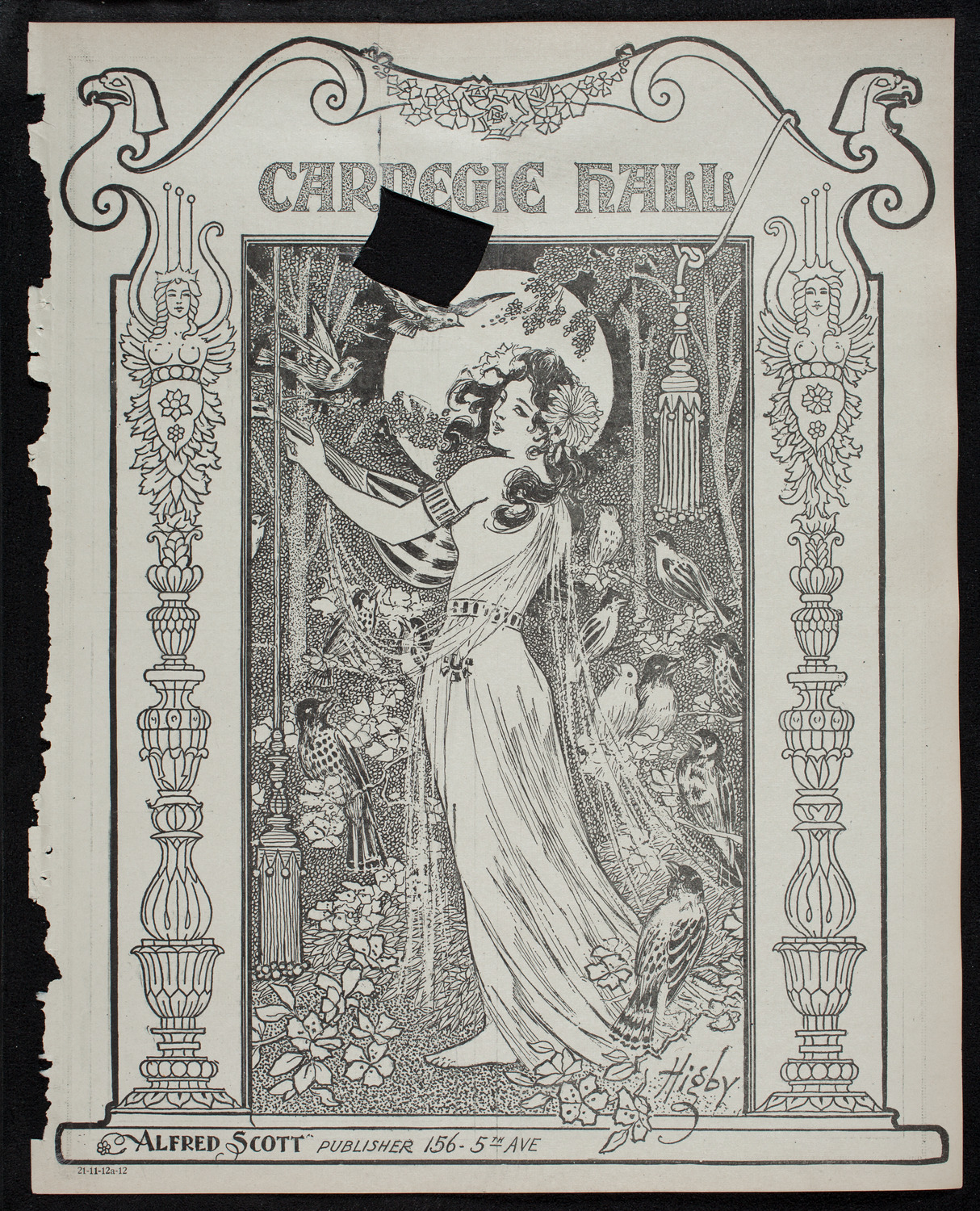 Efrem Zimbalist, Violin, November 12, 1912, program page 1