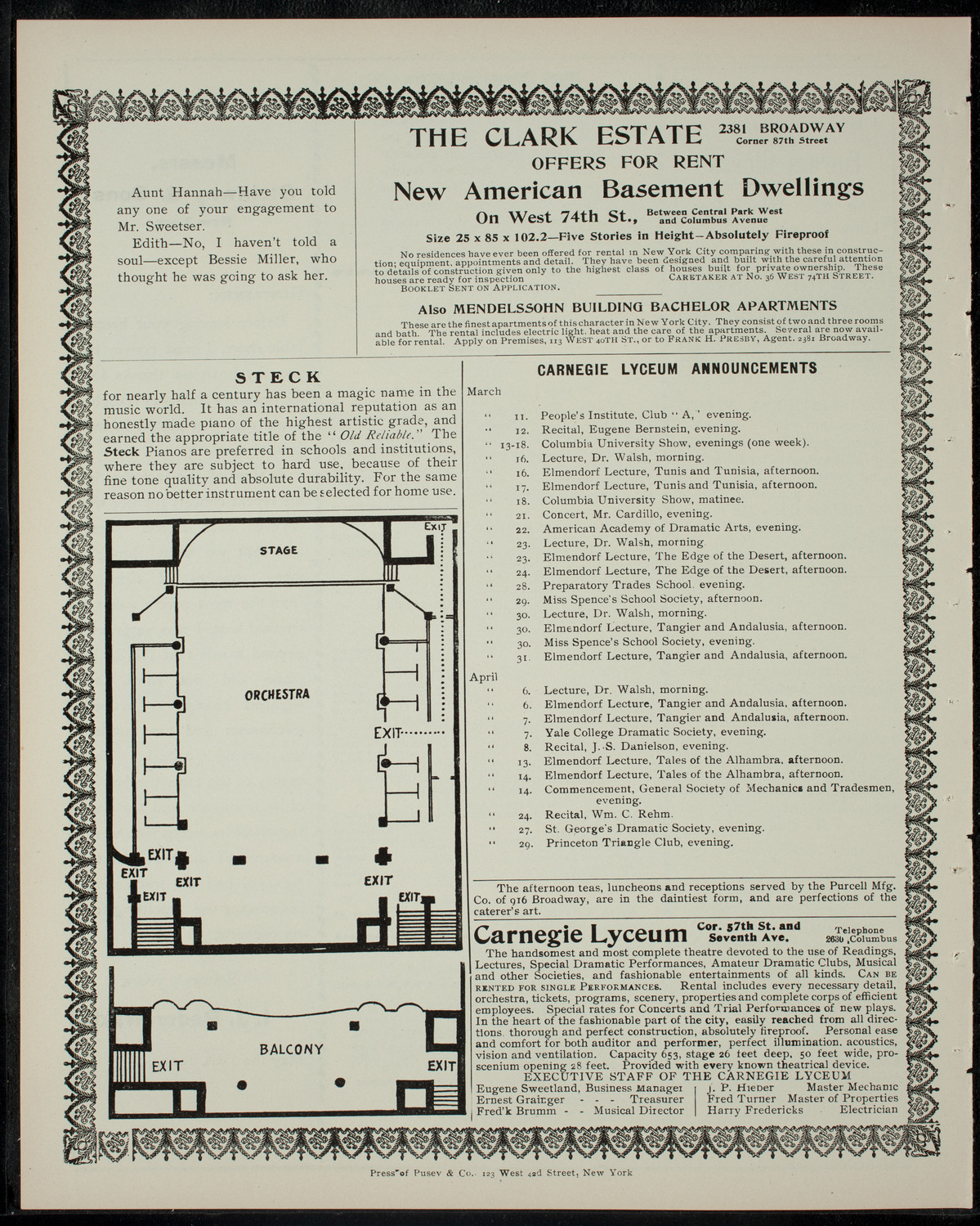Hamilton Institute for Boys Dramatic Association, March 10, 1905, program page 4