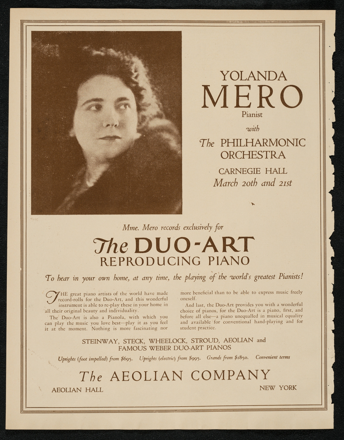 New York Philharmonic, March 20, 1924, program page 2