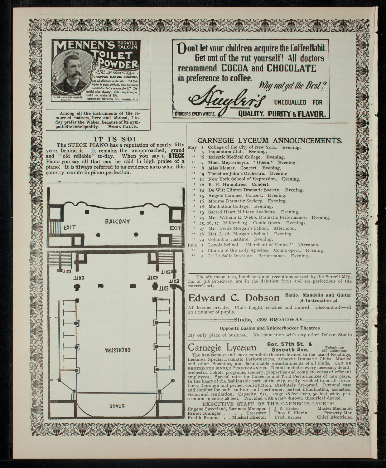 American Academy of Dramatic Arts, May 1, 1903, program page 4