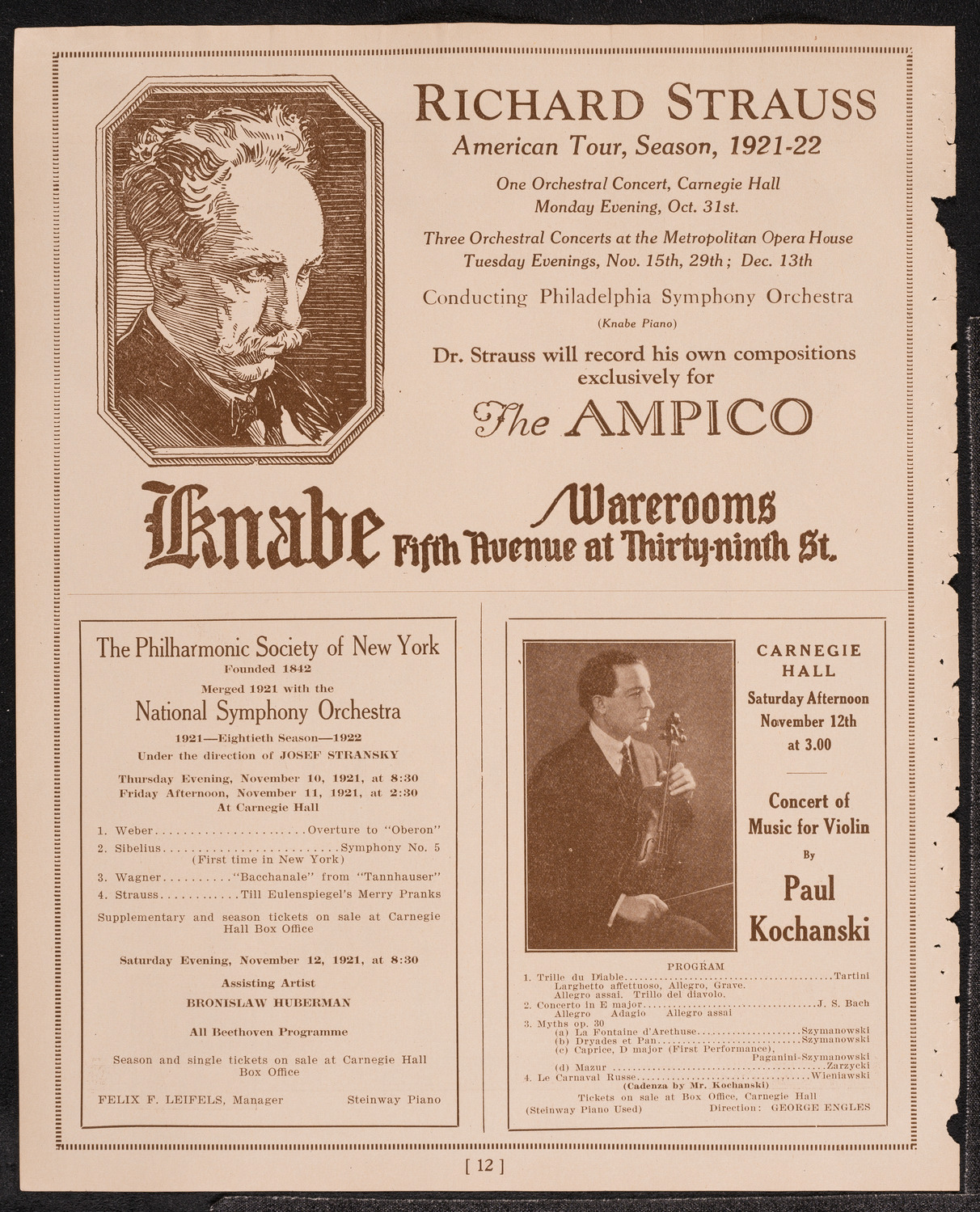 Symphony Concert for Young People, October 29, 1921, program page 12
