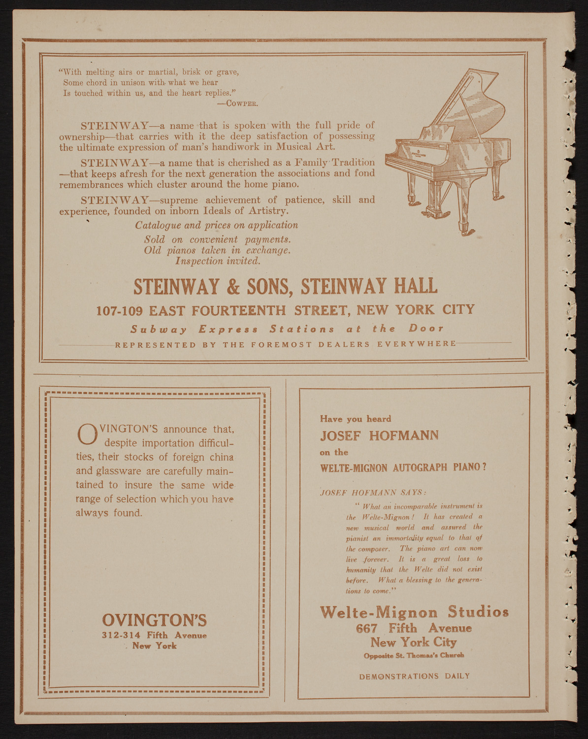 Gipsy Smith and the Musique Militaire Française, June 13, 1918, program page 4