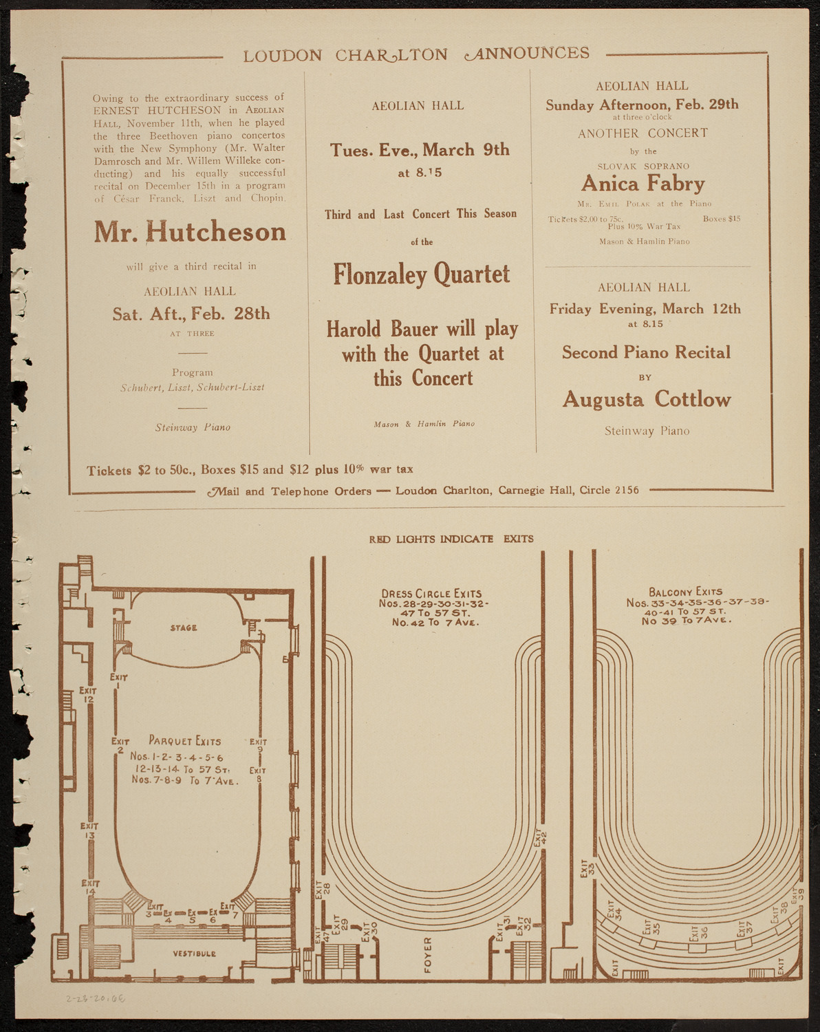 Theo Karle, Tenor, February 23, 1920, program page 11