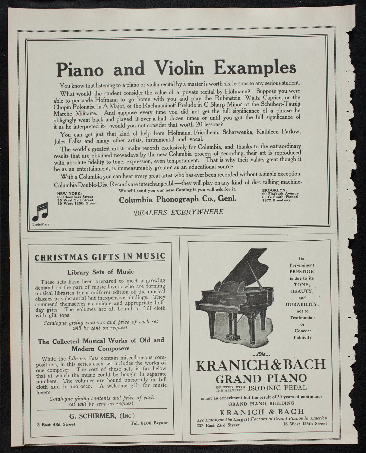 People's Symphony Concert, December 15, 1912, program page 6