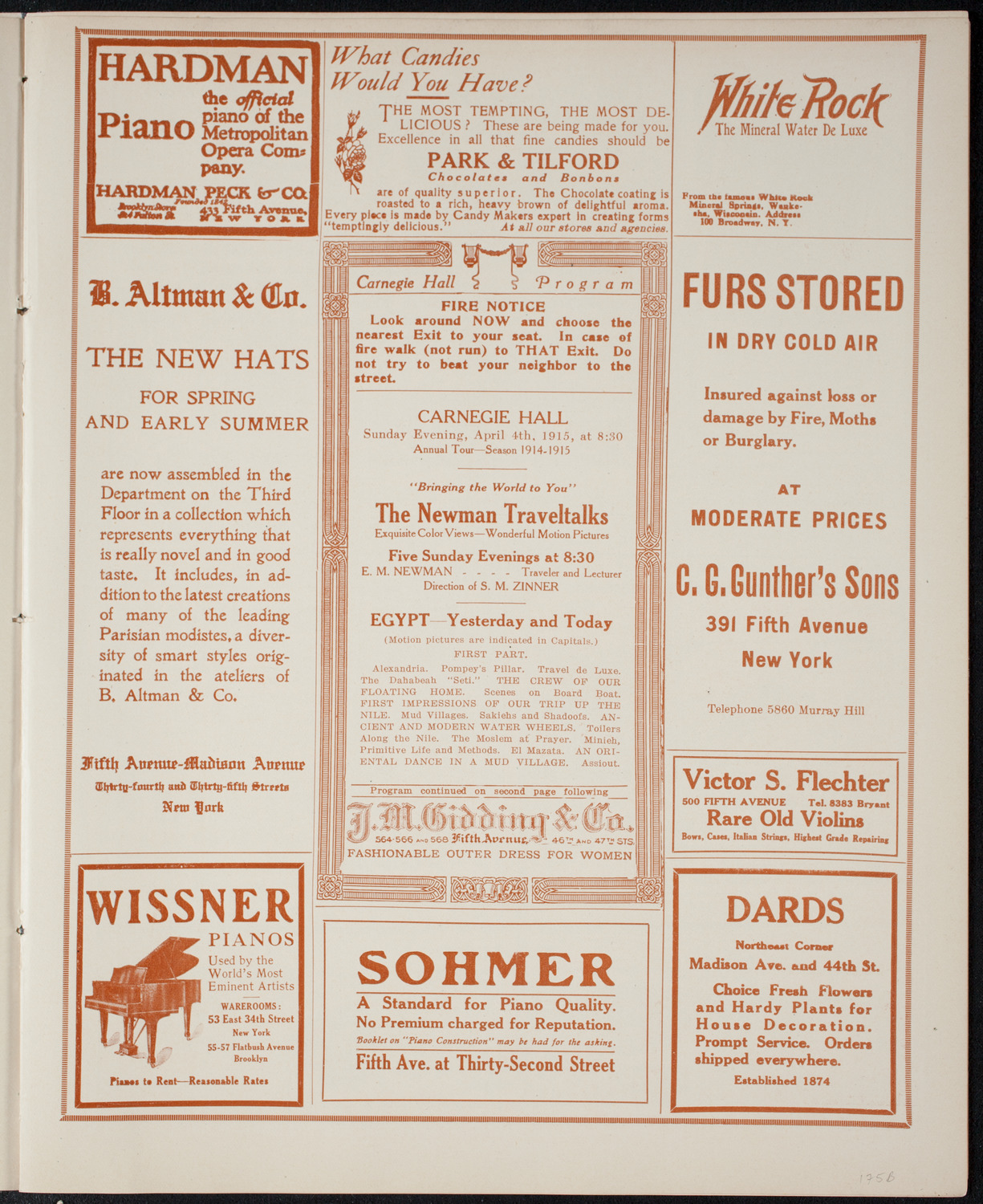 Newman Traveltalks: Egypt, April 4, 1915, program page 5