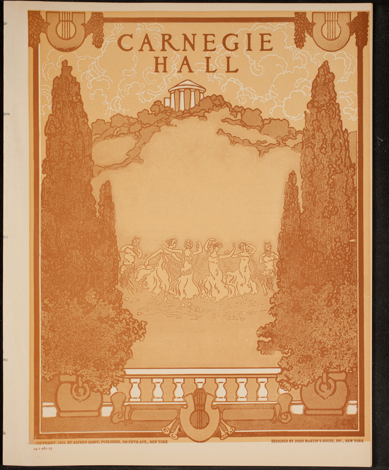 New York Philharmonic, January 28, 1915, program page 1