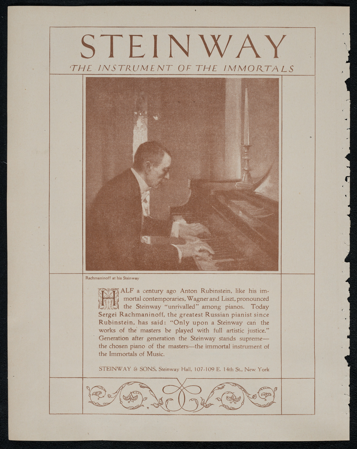 National Symphony Orchestra, February 15, 1921, program page 4