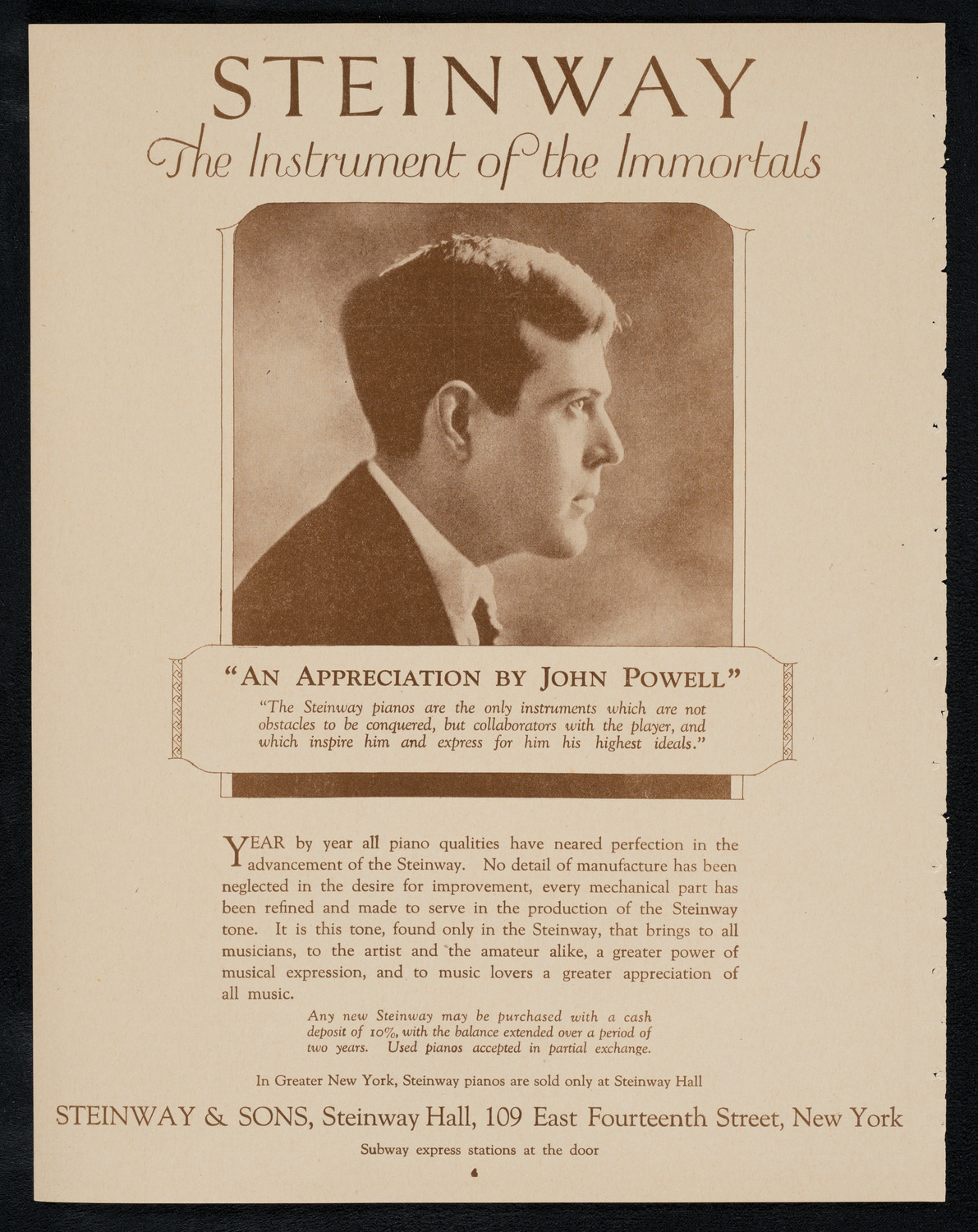 New York Philharmonic, April 7, 1923, program page 4