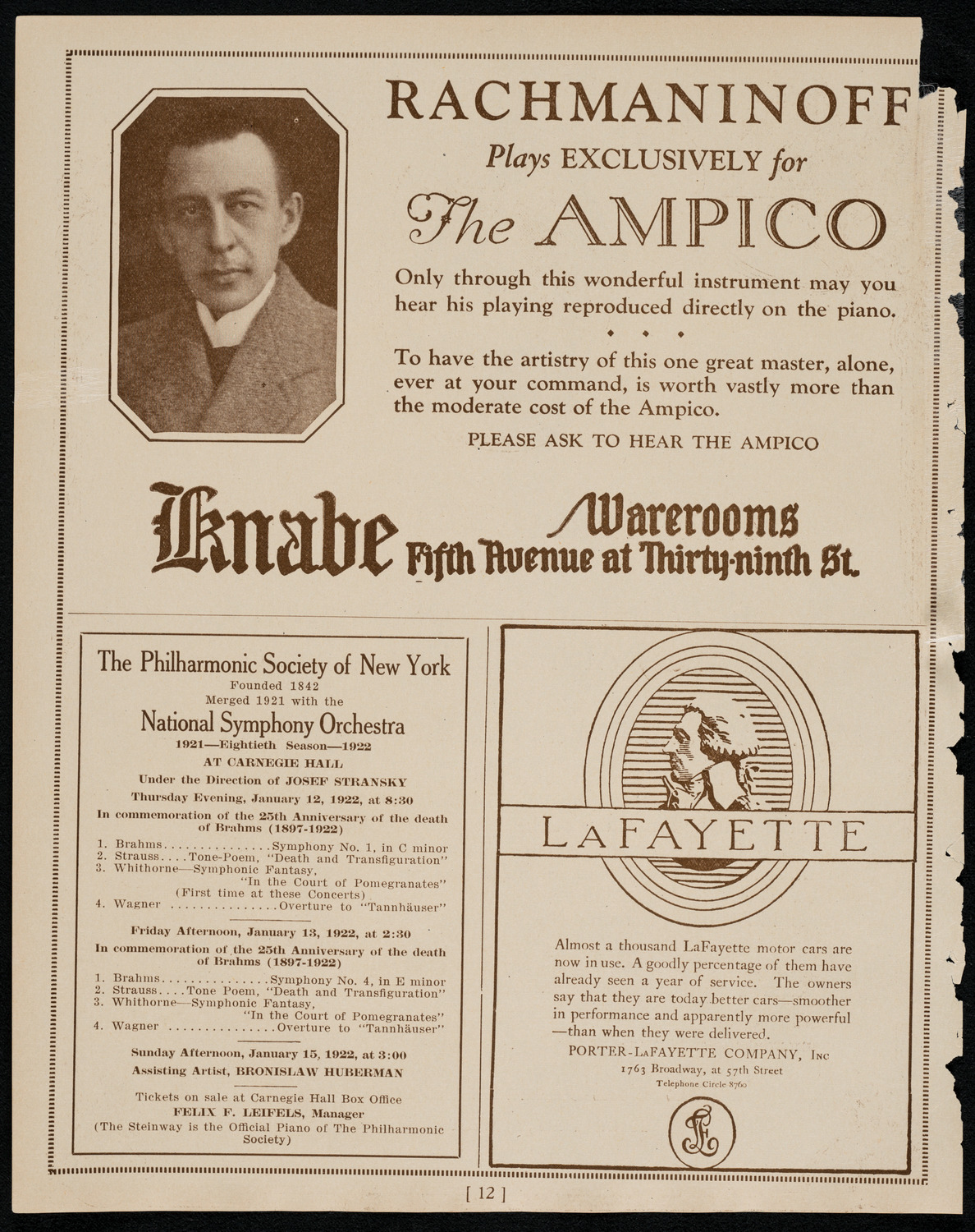 Burton Holmes Travelogue: Mexico, January 8, 1922, program page 12