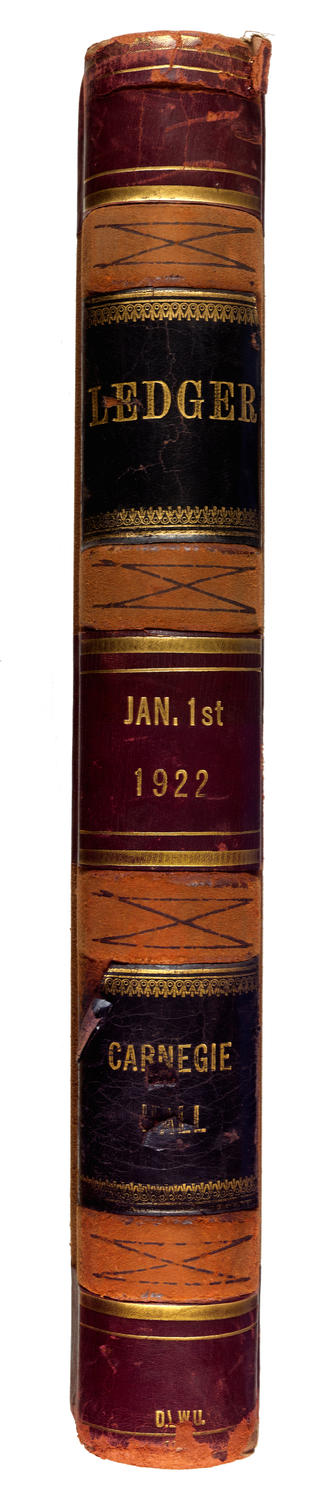 Music Hall Accounting Ledger, volume 5, spine