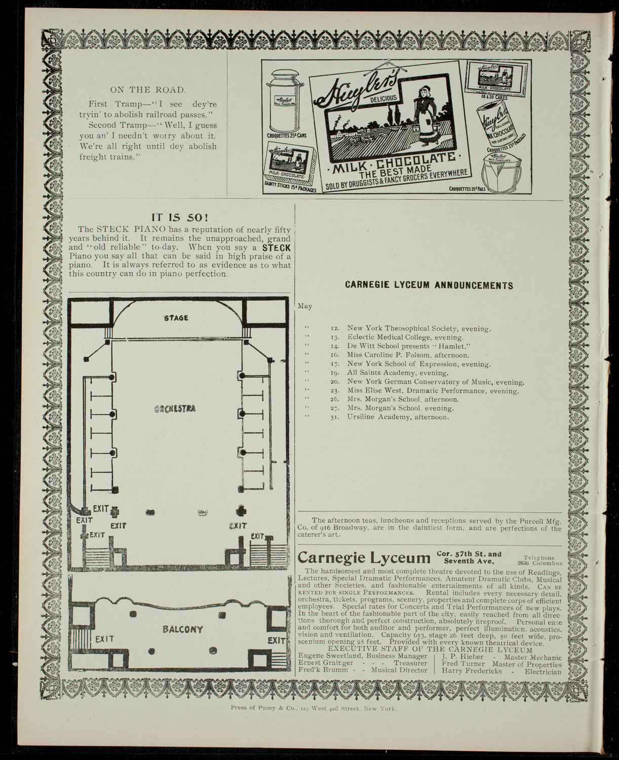 The Inquantum Club, May 11, 1904, program page 4