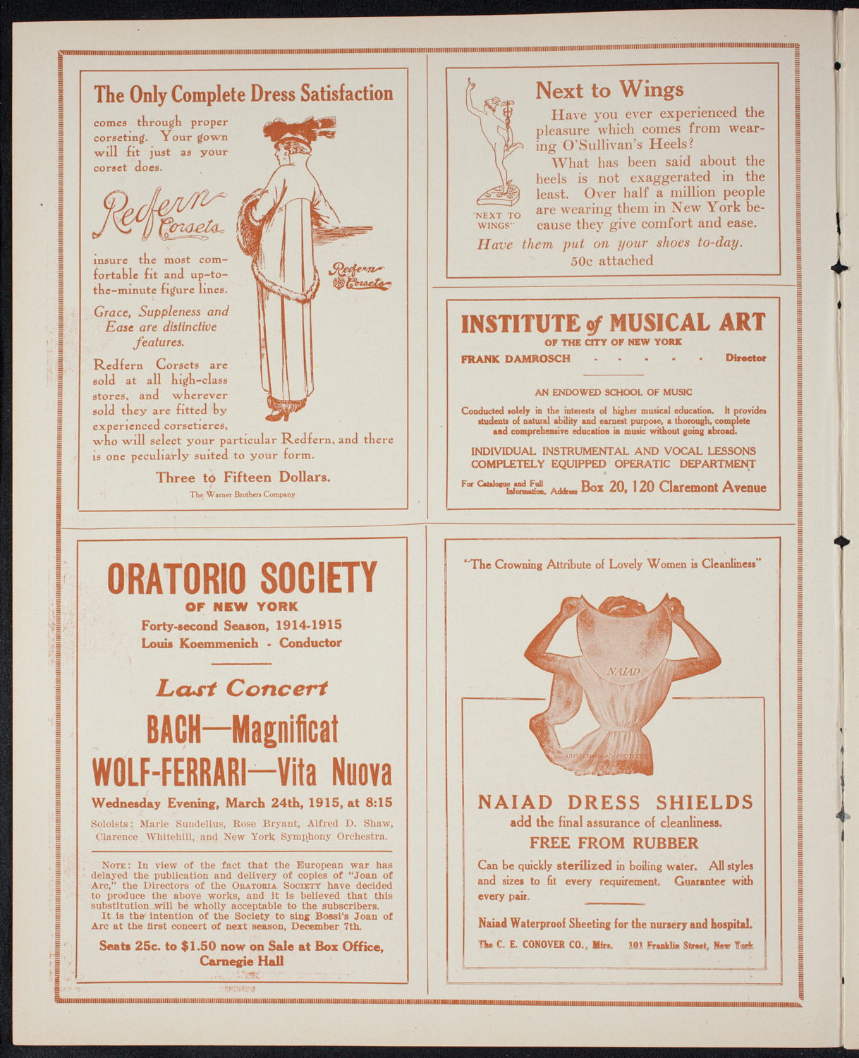 Ferruccio Busoni, Piano, March 6, 1915, program page 2
