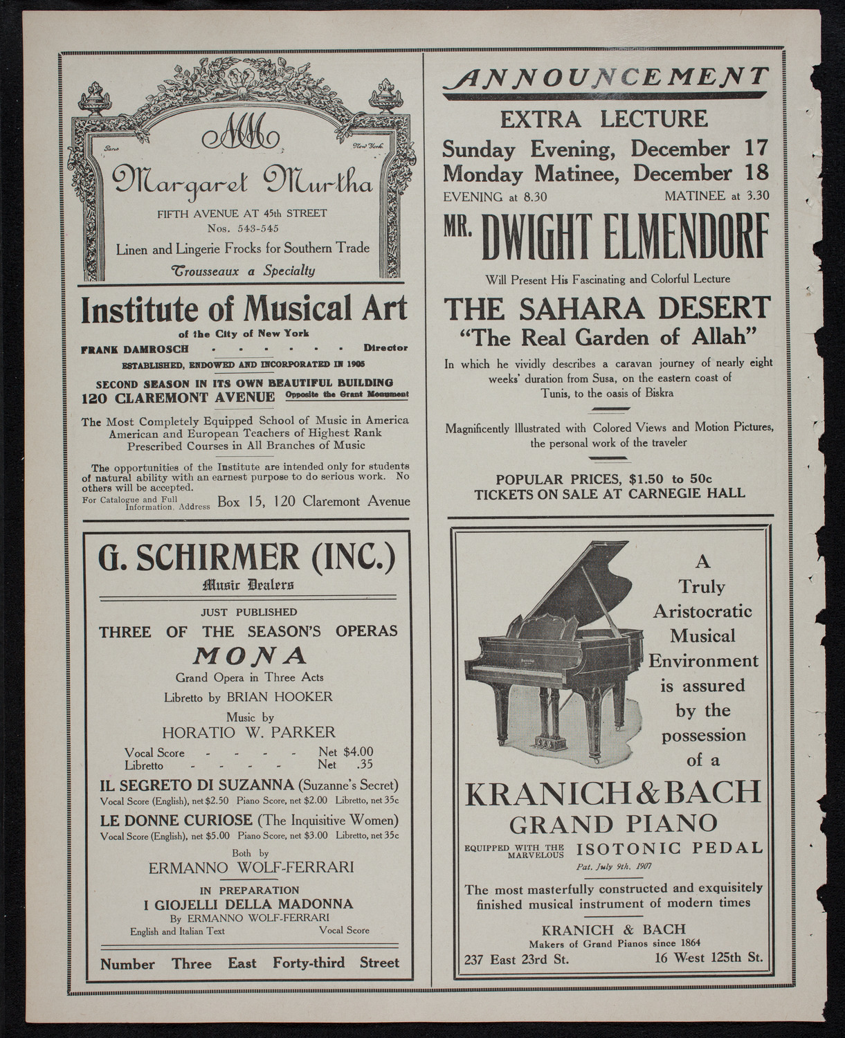 Theodore Thomas Orchestra, December 13, 1911, program page 6