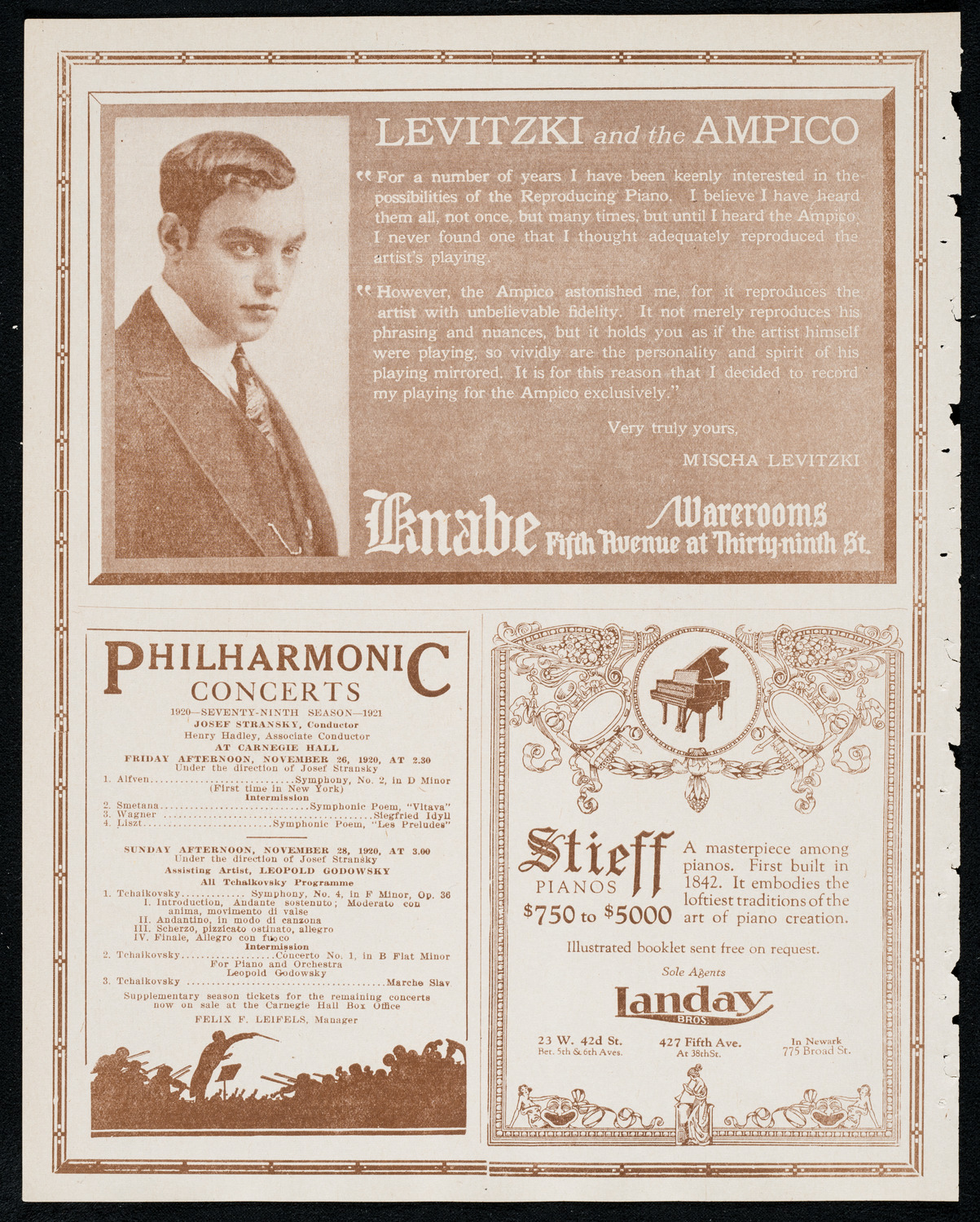 Flora Mora, Piano, November 25, 1920, program page 12