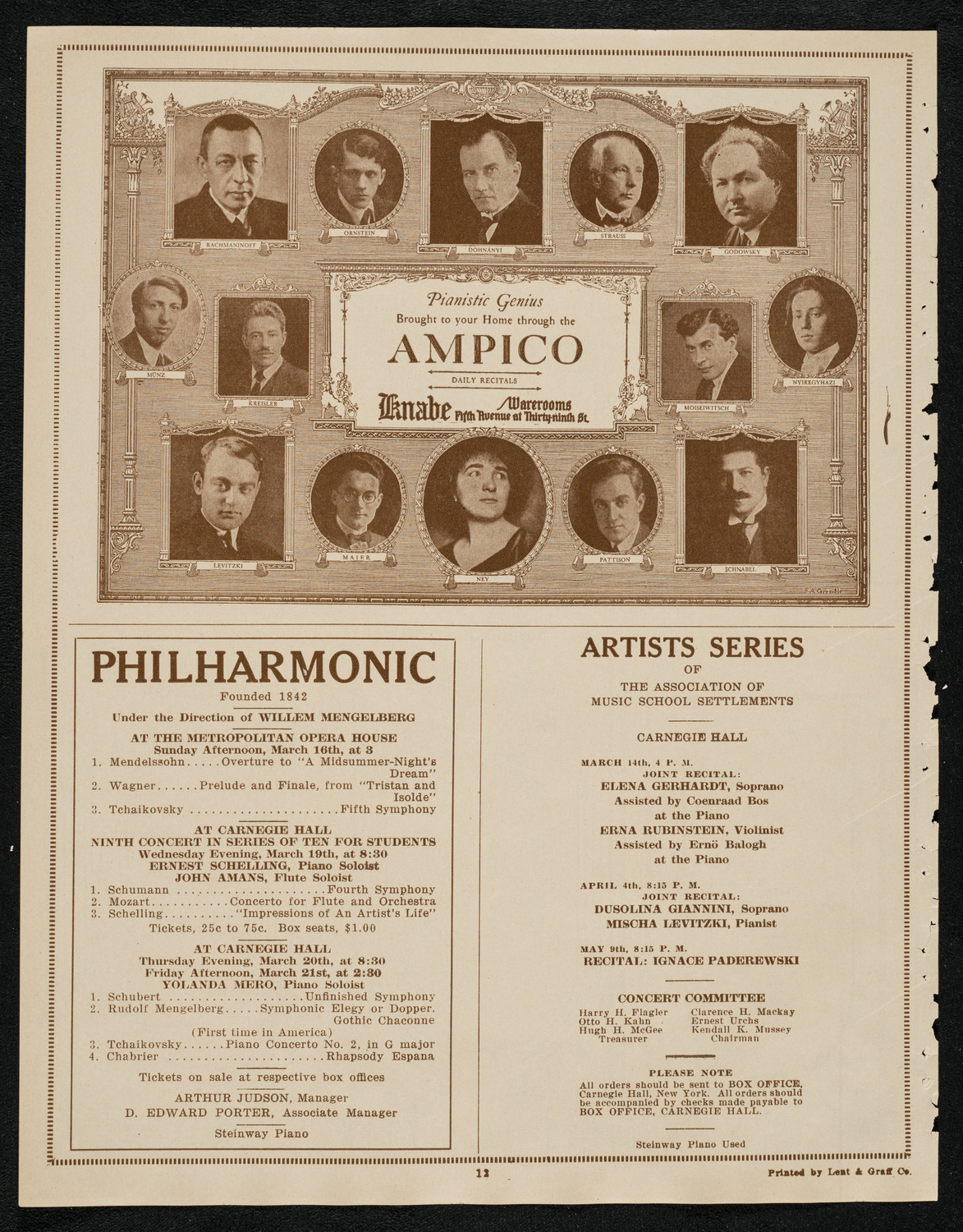 Isa Kremer, Soprano, March 9, 1924, program page 12