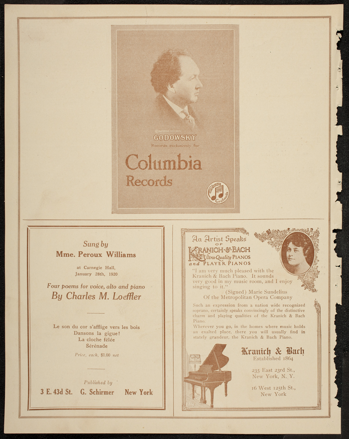 Frieda Hempel, Soprano, February 3, 1920, program page 6