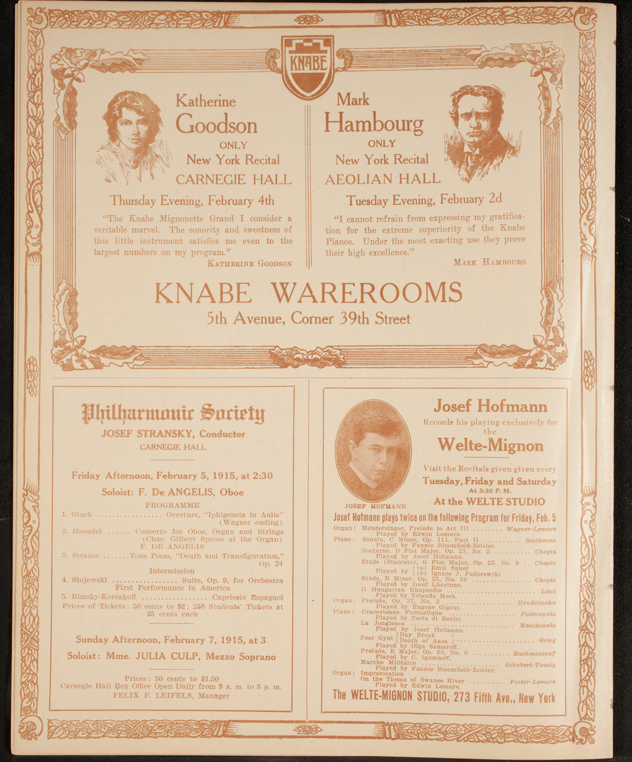 Burton Holmes Travelogue: Ireland, January 31, 1915, program page 12