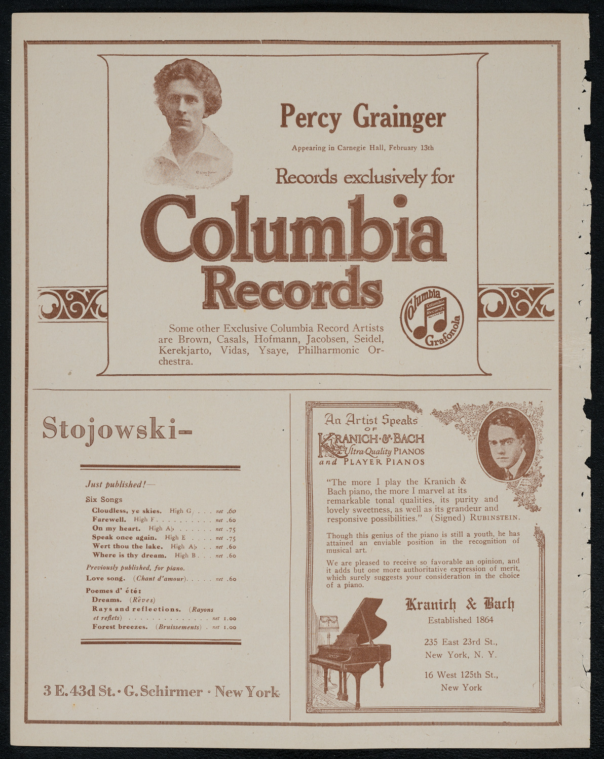 New York Symphony Orchestra, February 11, 1921, program page 6