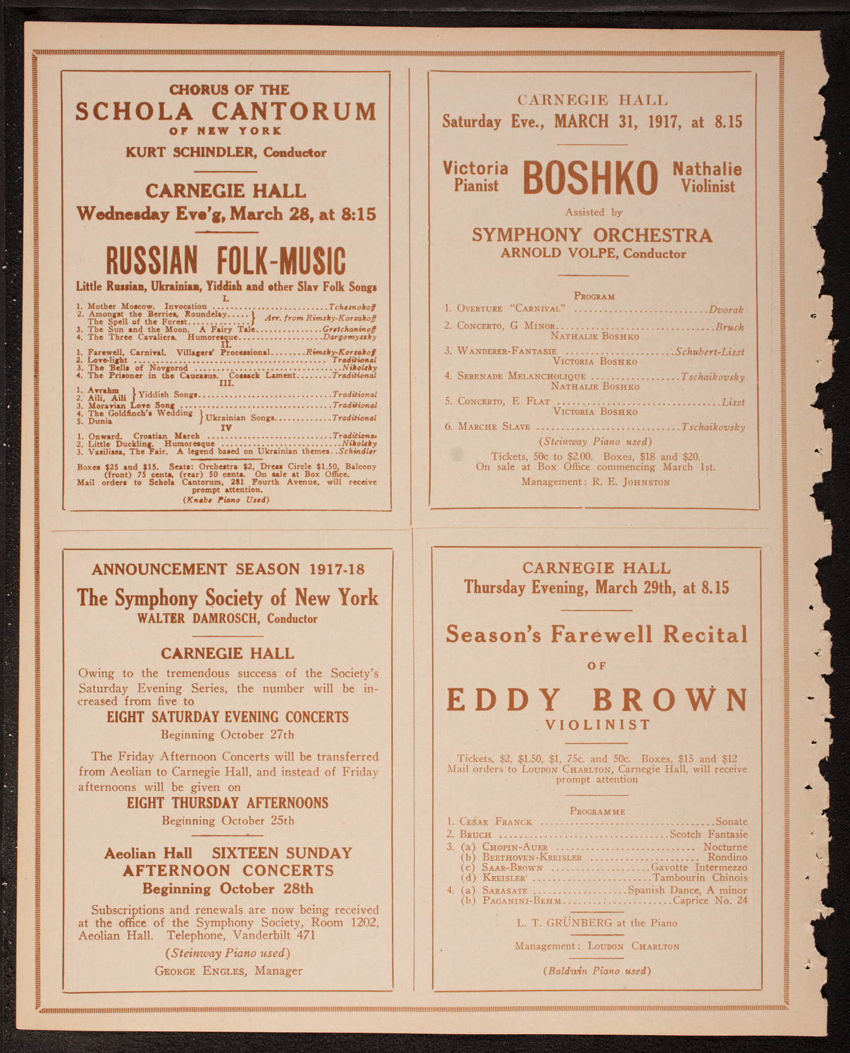 Concert Honoring Morris Winchevsky, March 24, 1917, program page 8