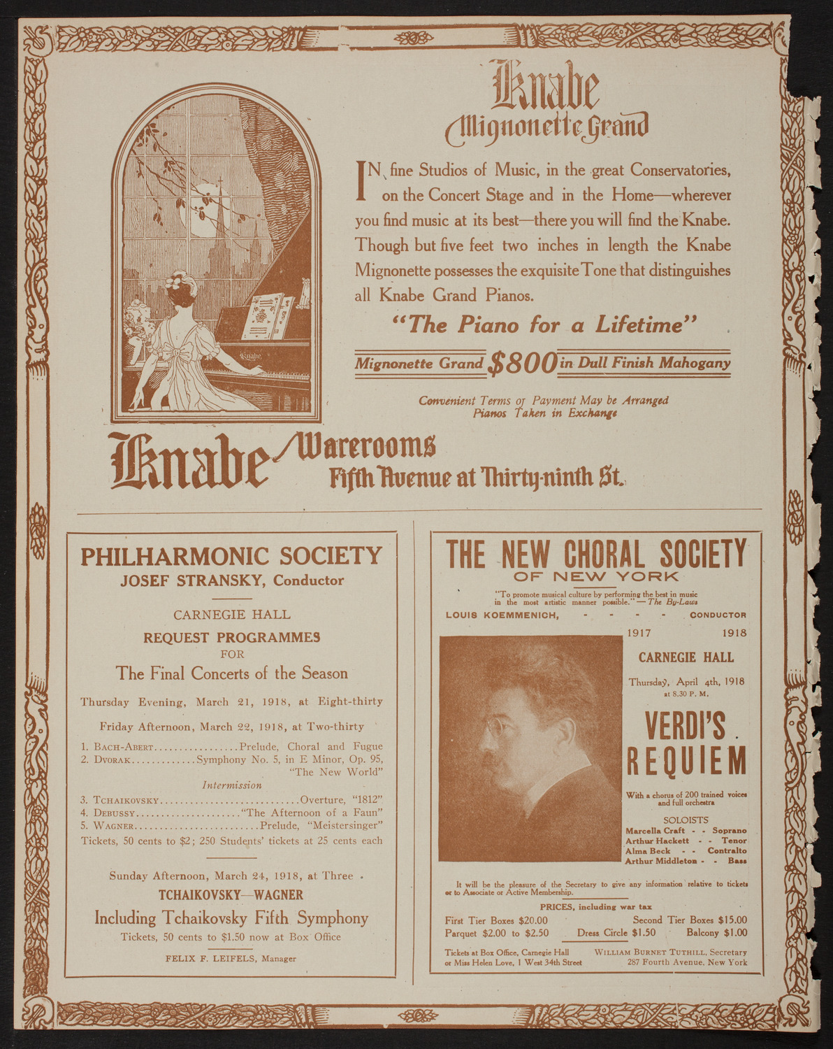 Ethel Leginska, Piano, March 11, 1918, program page 12