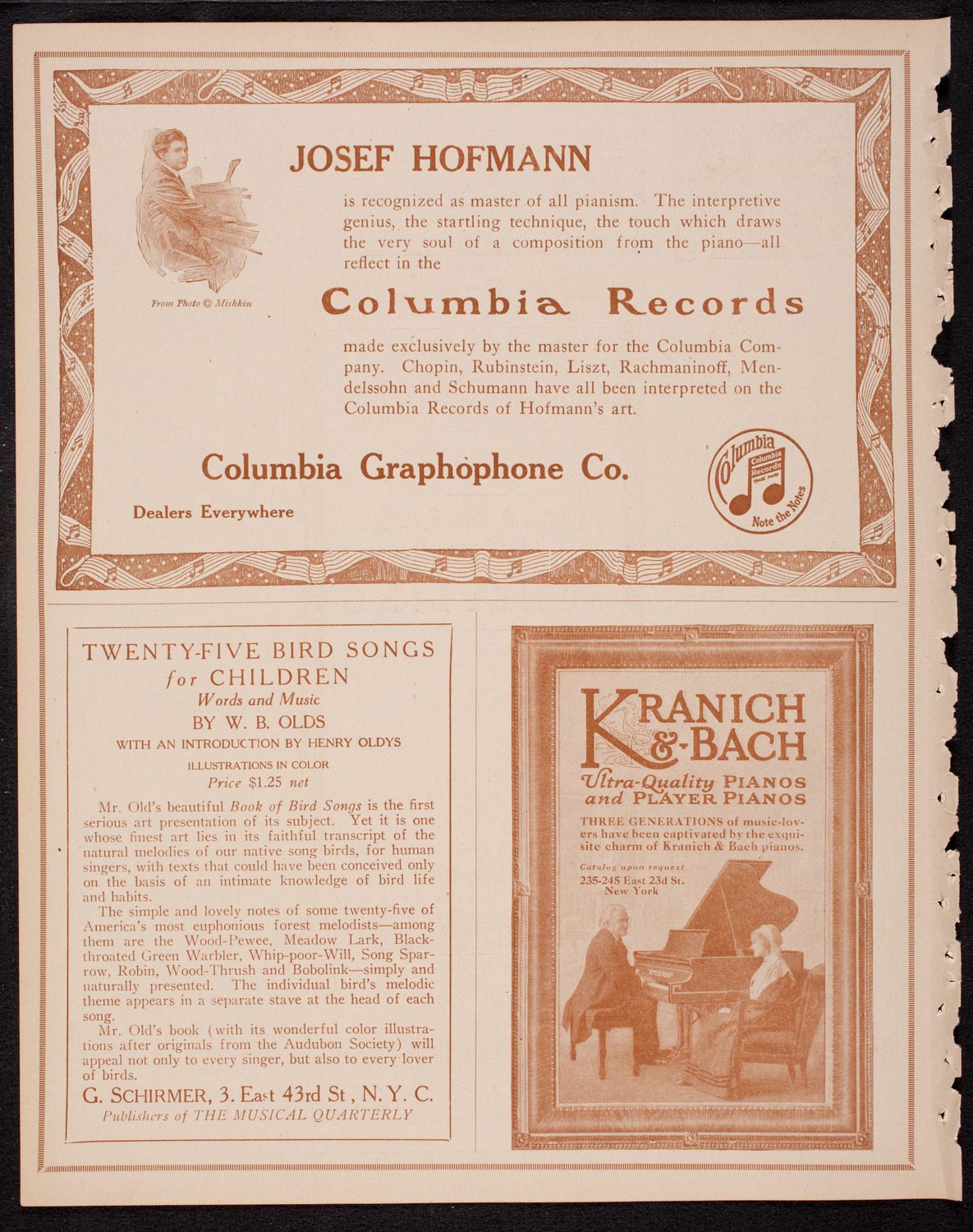 Ernest Schelling, Piano, December 26, 1916, program page 6