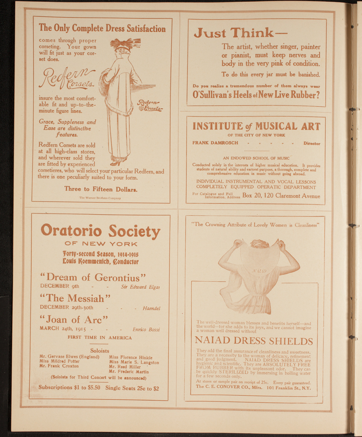 Boston Symphony Orchestra, December 3, 1914, program page 2