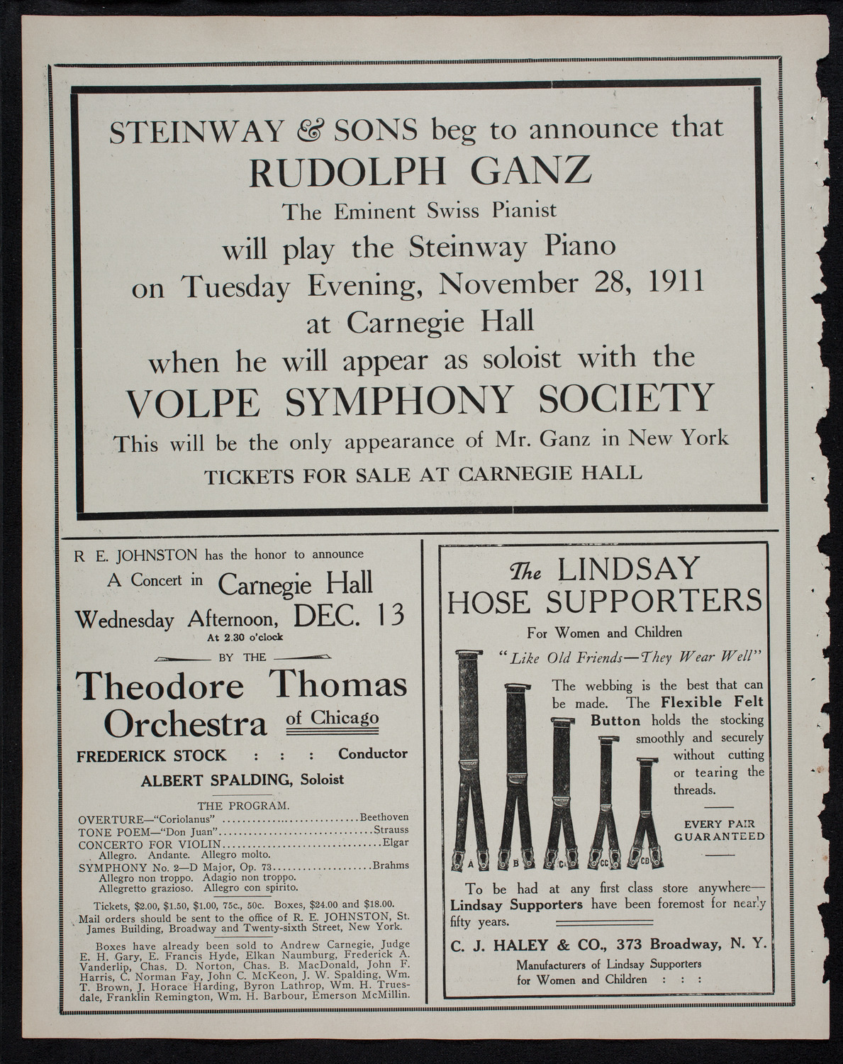 Symphony Concert for Young People, November 25, 1911, program page 4