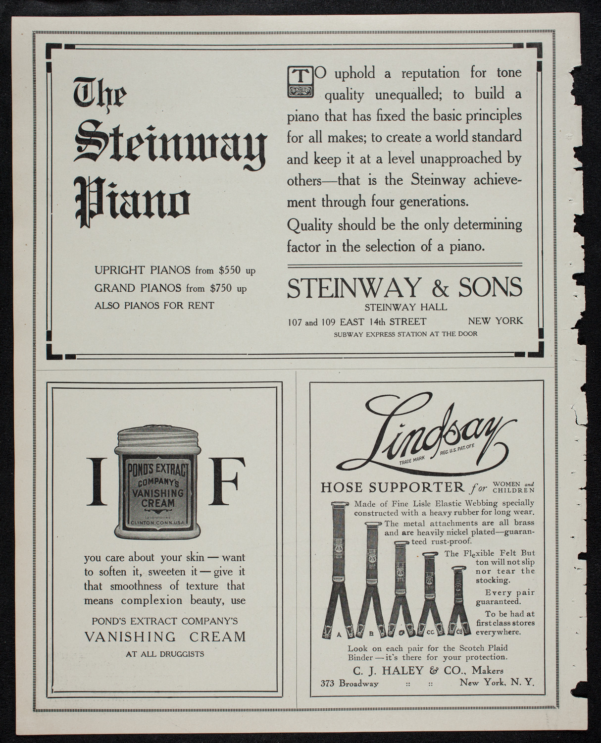 Rudolph Ganz, Piano, November 10, 1912, program page 4