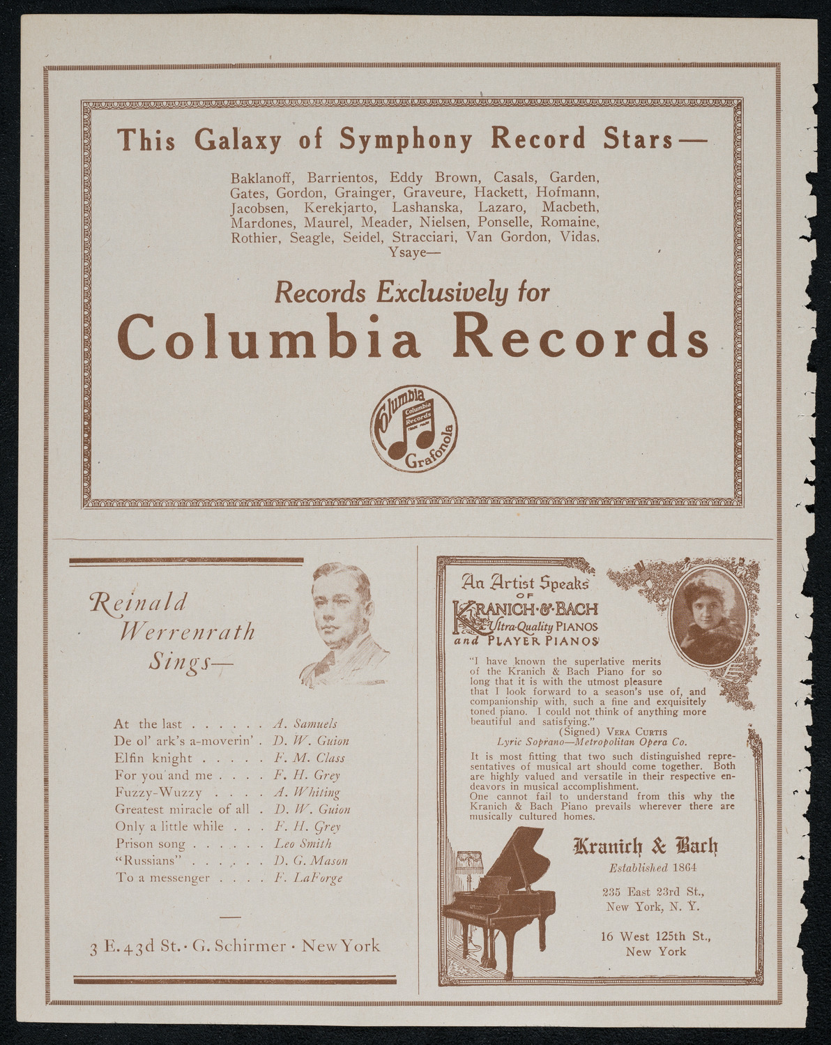 Boston Symphony Orchestra, January 6, 1921, program page 6