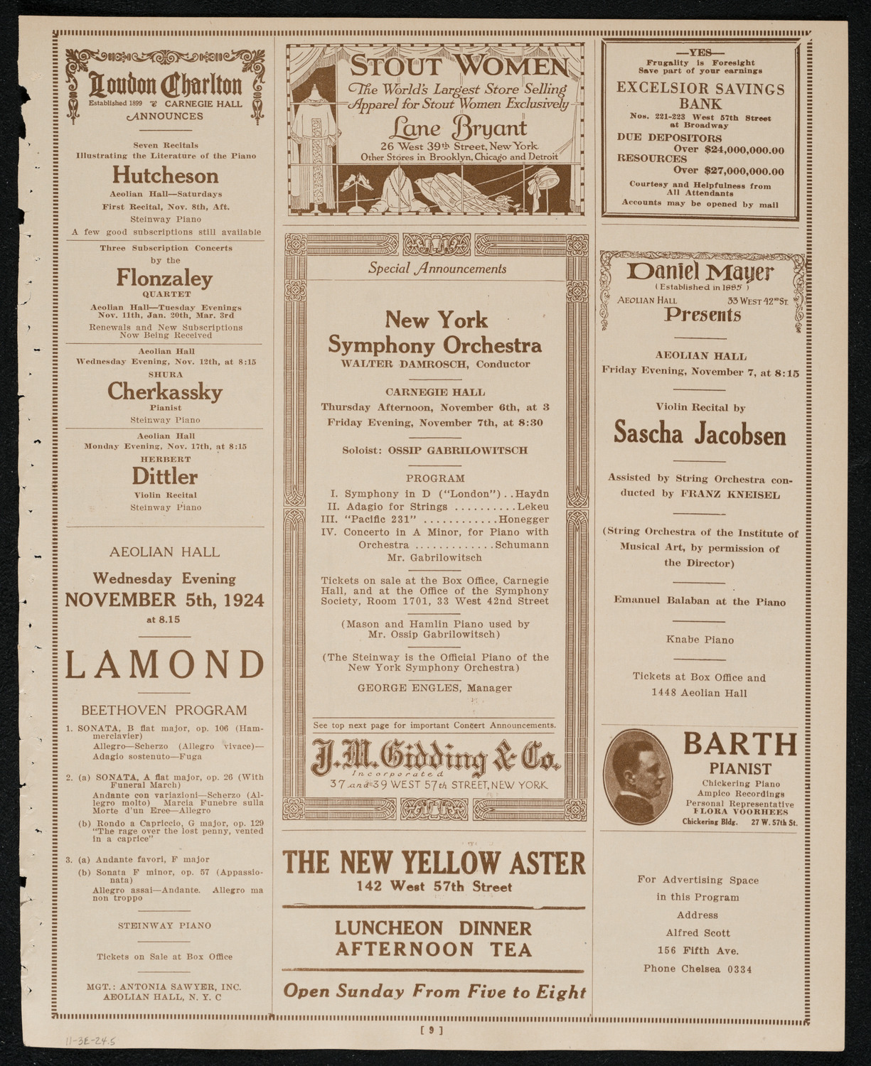 National Stage Children's Association, Inc.: "The Juvenile Follies Revue of 1925", November 3, 1924, program page 9