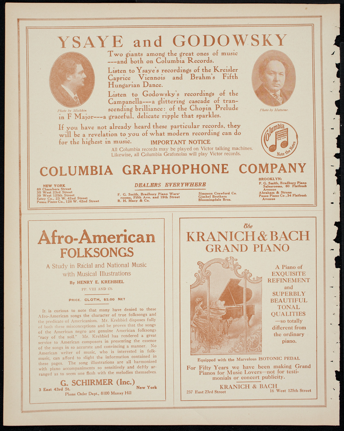 Boston Symphony Orchestra, February 21, 1914, program page 6