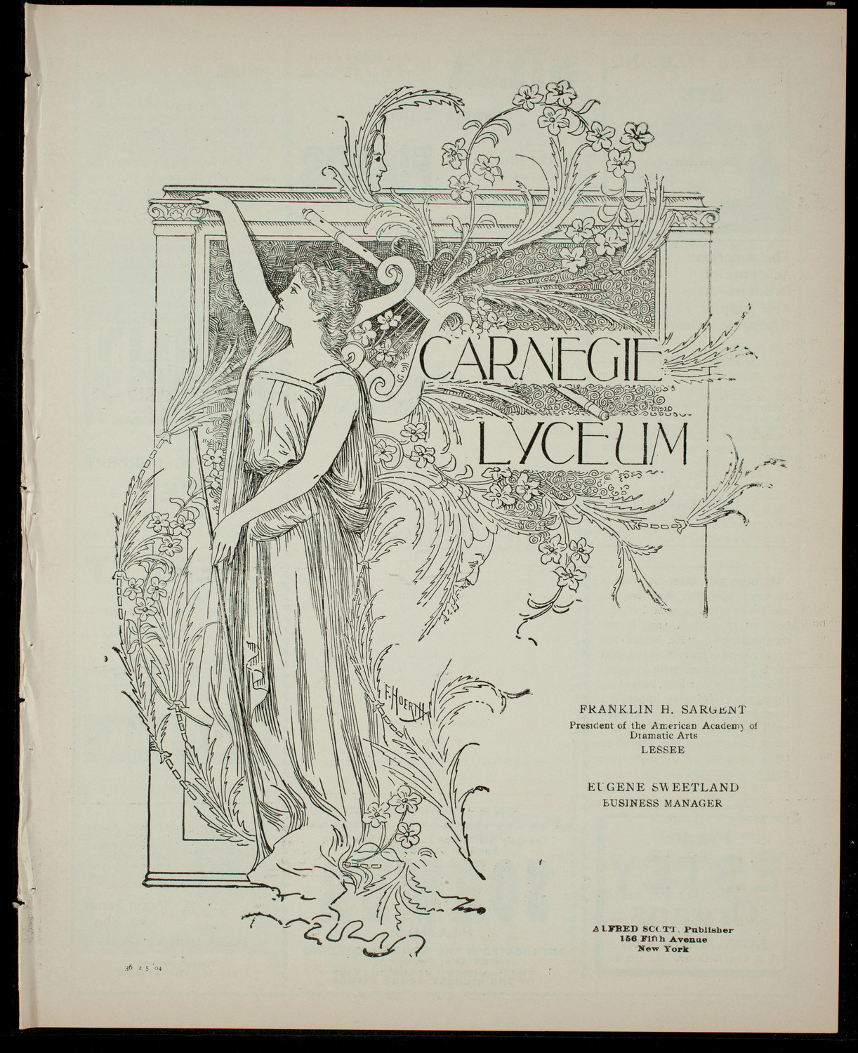 Cutler Comedy Club, February 5, 1904, program page 1