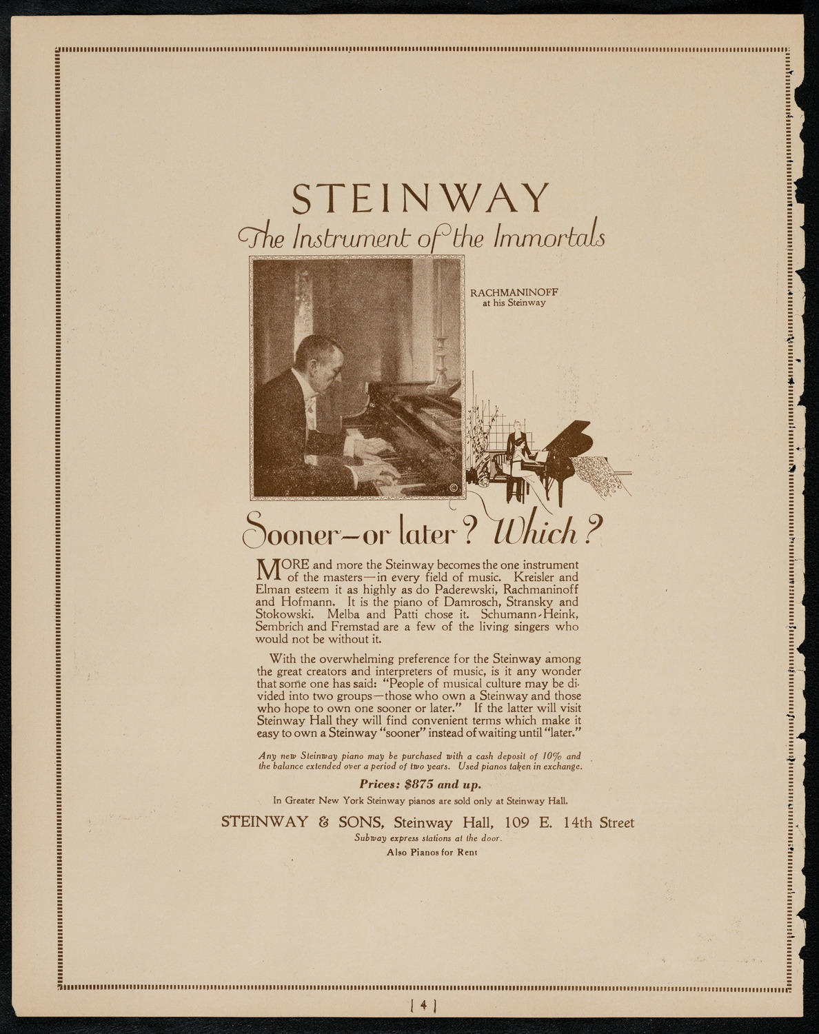 Philadelphia Orchestra, April 18, 1922, program page 4