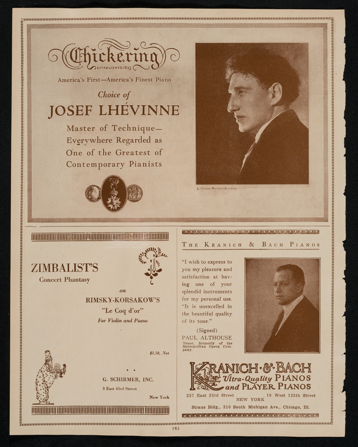 Schola Cantorum of New York, December 23, 1925, program page 6