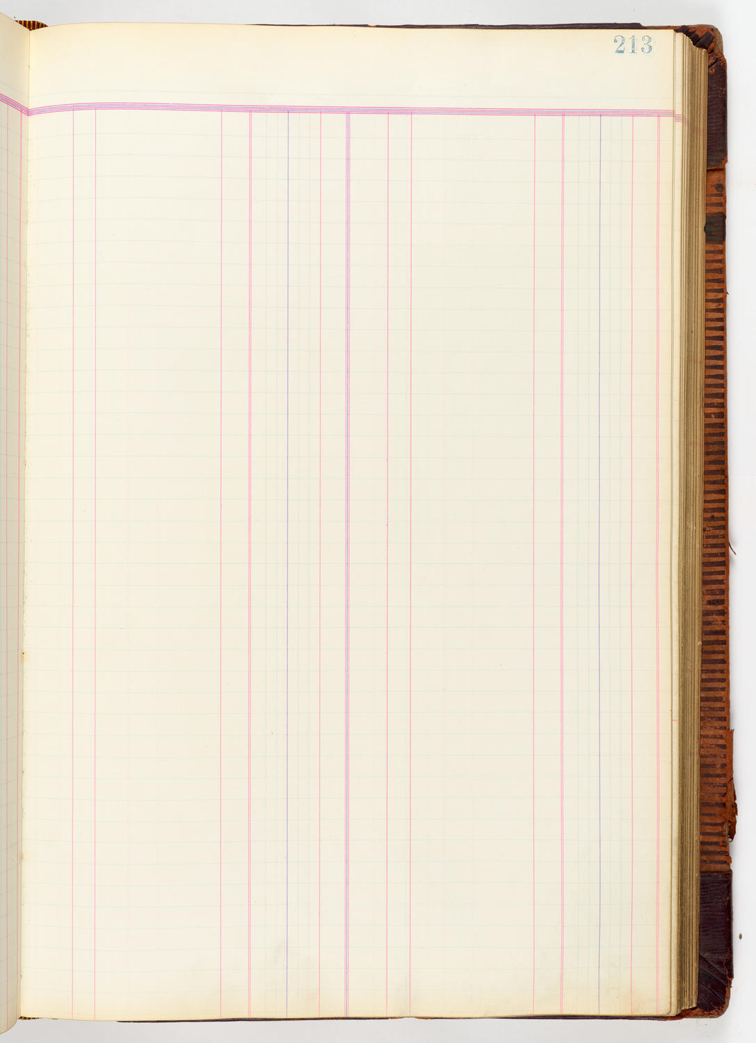 Music Hall Accounting Ledger, volume 3, page 213