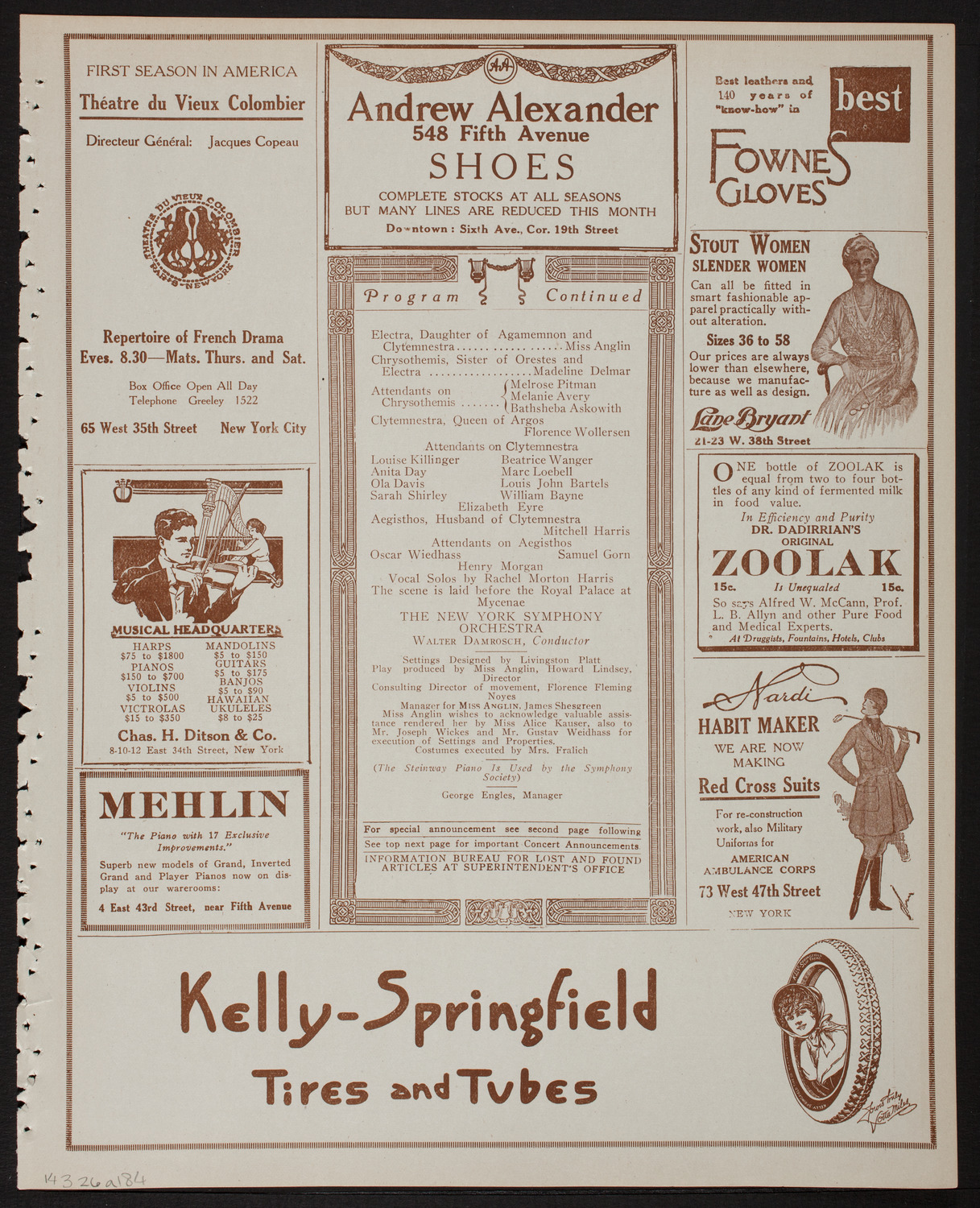 New York Symphony Orchestra, February 6, 1918, program page 7