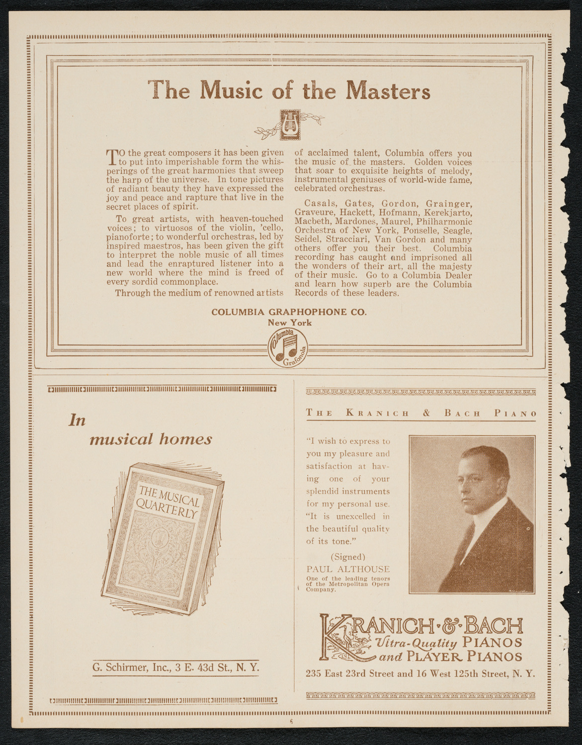 City Symphony Orchestra, November 18, 1922, program page 6