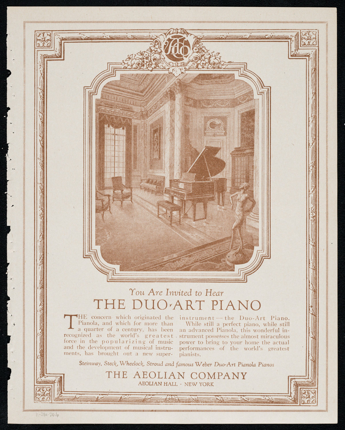 New York Philharmonic, November 28, 1920, program page 11