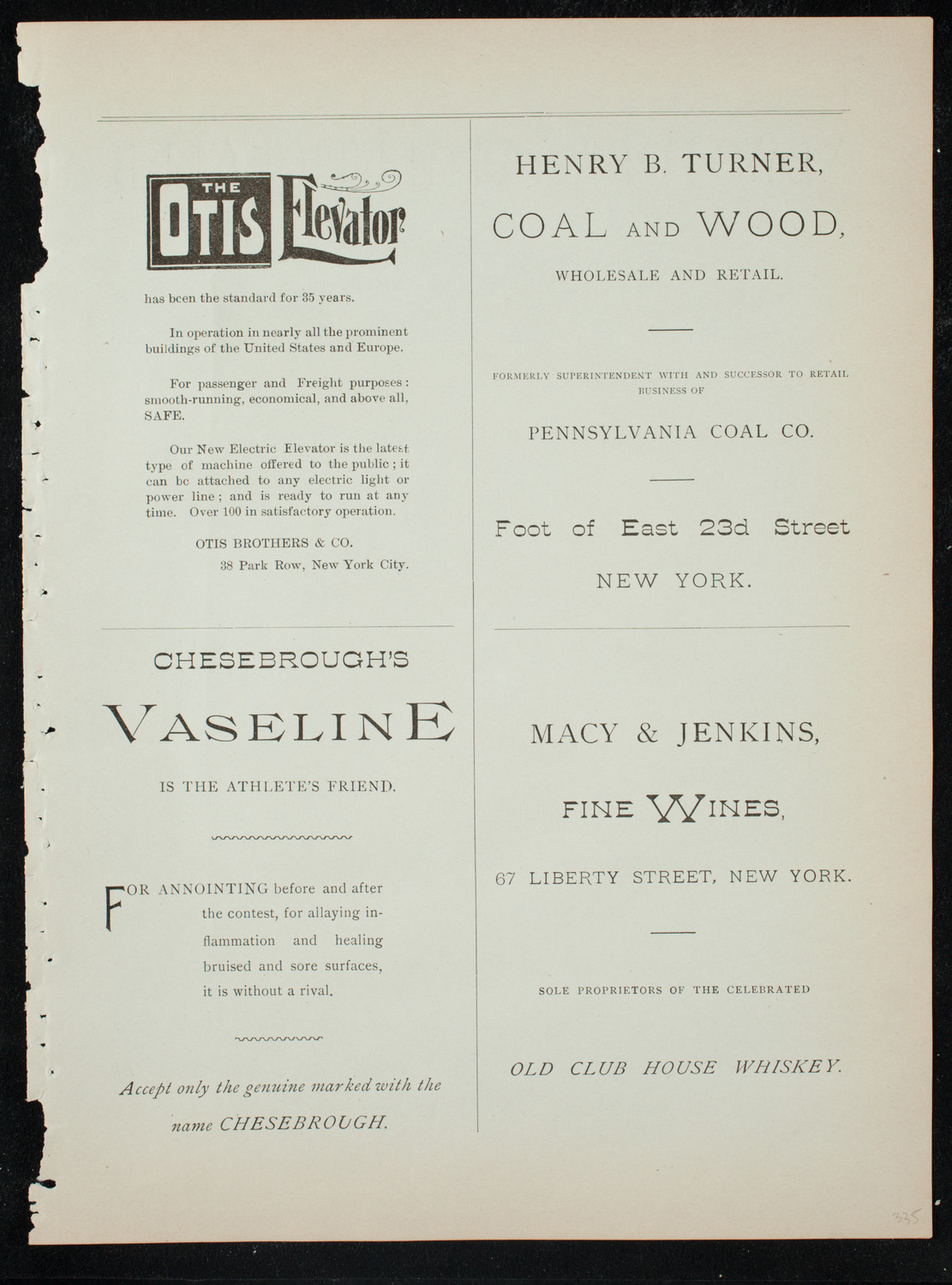 New York Athletic Club Amateur Minstrel Show, December 12, 1891, program page 11