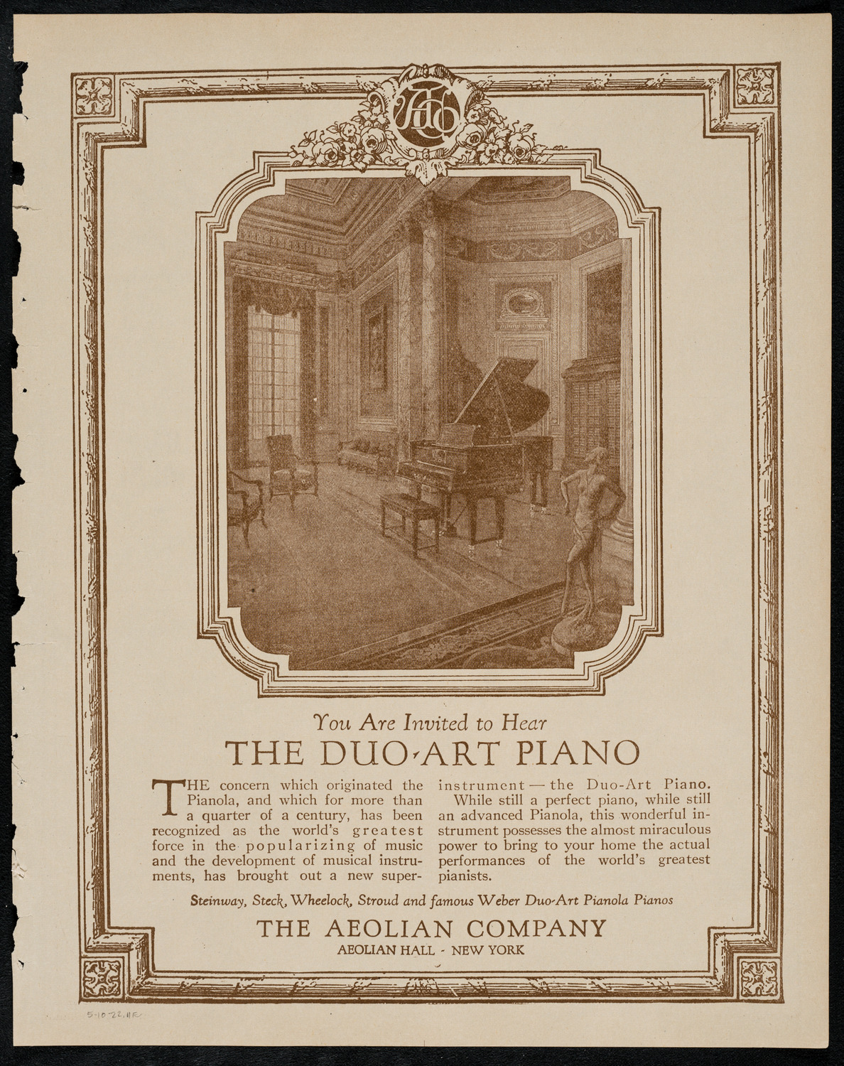 Sir Arthur Conan Doyle, May 10, 1922, program page 11