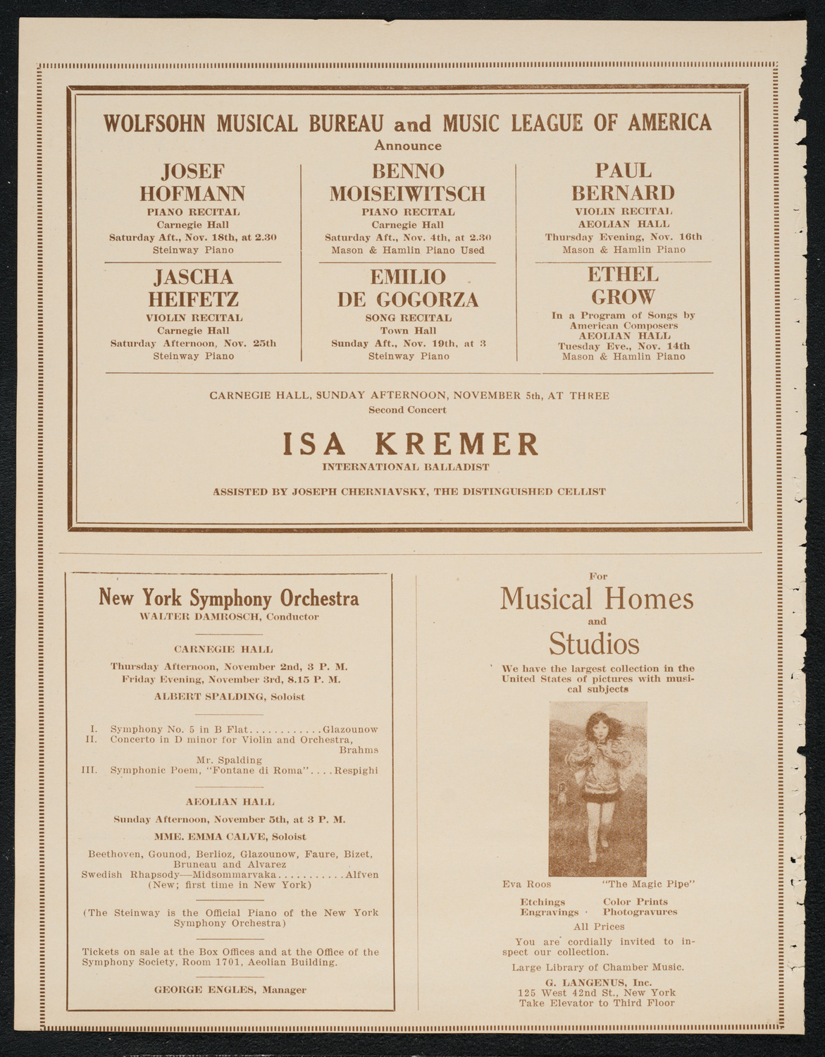 Ethel Frank, Soprano, November 1, 1922, program page 8