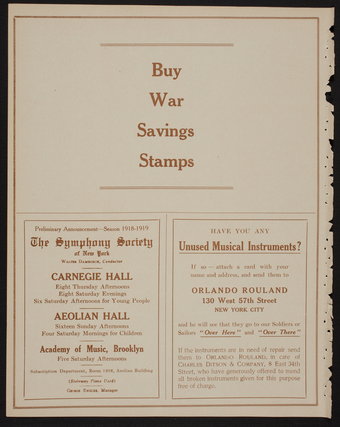 Graduation: College of Dental and Oral Surgery of New York, June 4, 1918, program page 8