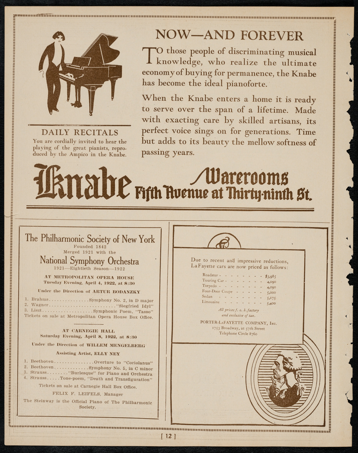 Chalif Russian School of Dancing, April 1, 1922, program page 12