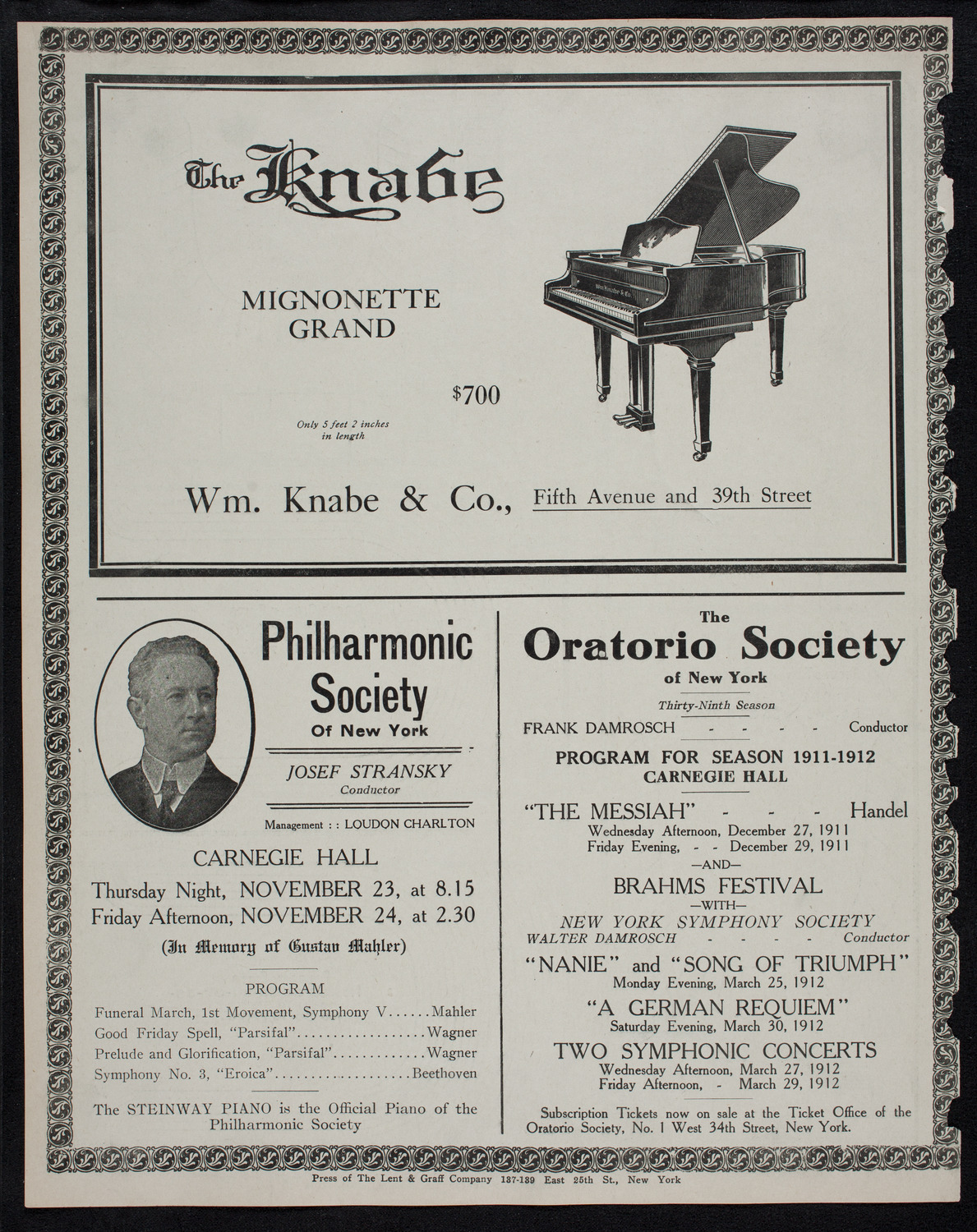 Elmendorf Lecture: Milan and the Italian Lakes, November 19, 1911, program page 12