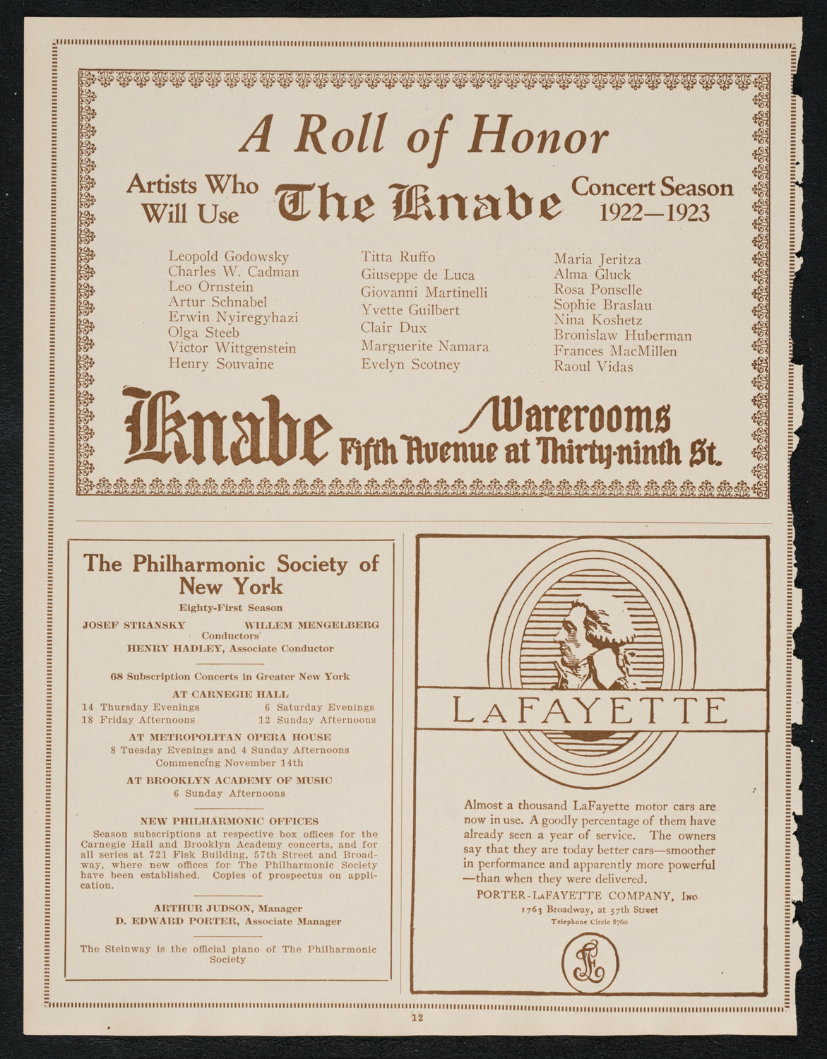 Columbus Day Celebration, October 12, 1922, program page 12
