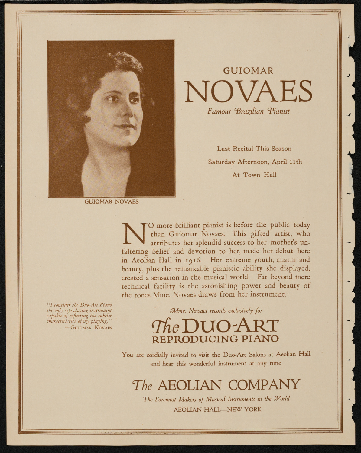 Boston Symphony Orchestra, April 9, 1925, program page 2